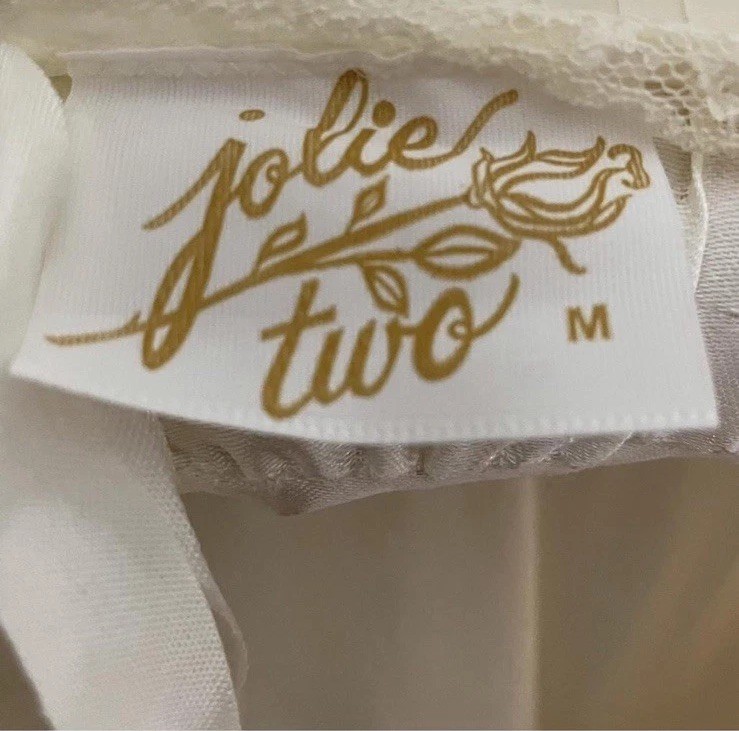 Jolie Two VTG Cream Ivory Wedding Robe Dressing Gown Capelet Nightgown Pleated M