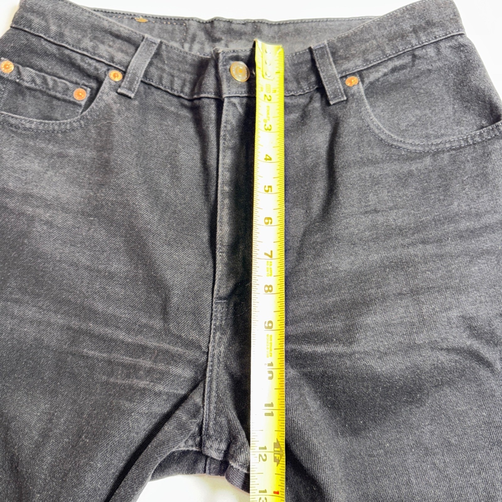 Vintage Levis 550 Relaxed Fit Tapered Leg Black Denim Jeans Womens 13 Med 31×30
