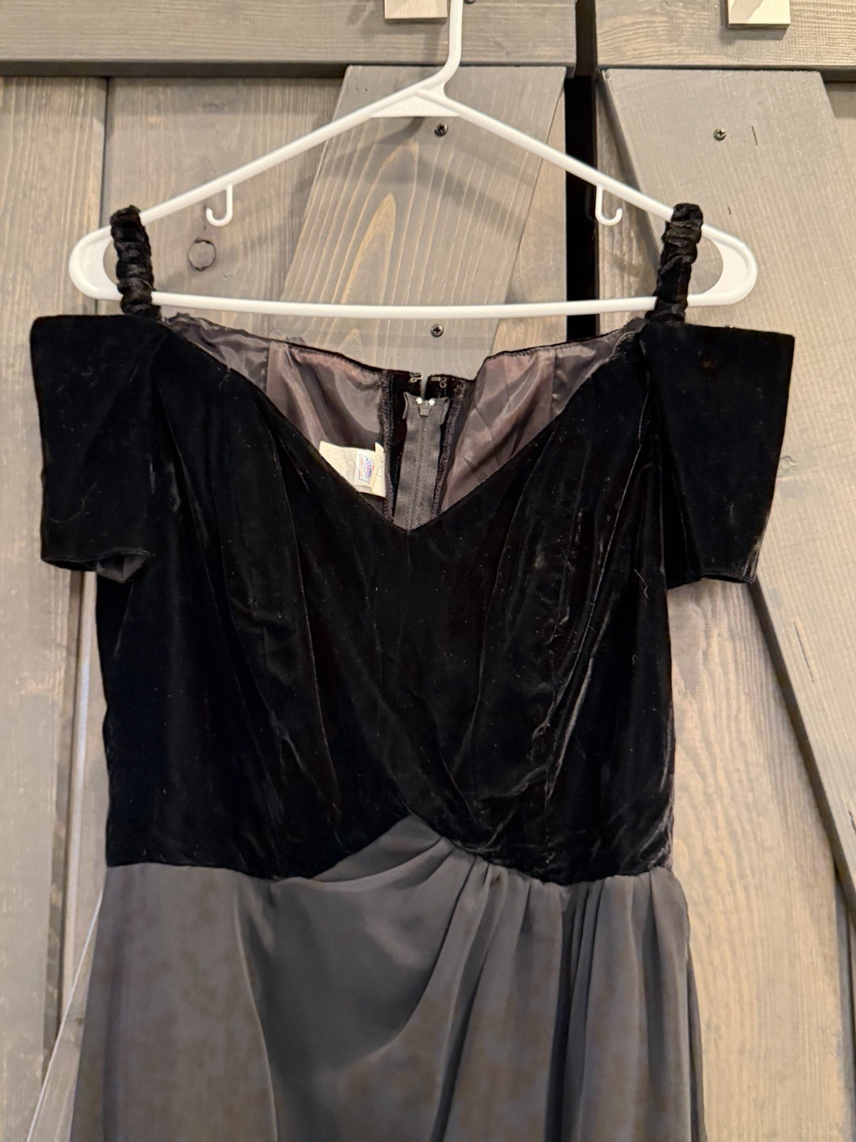 Classic Vintage Black Elegant Ball Gown, Made ILGWU.