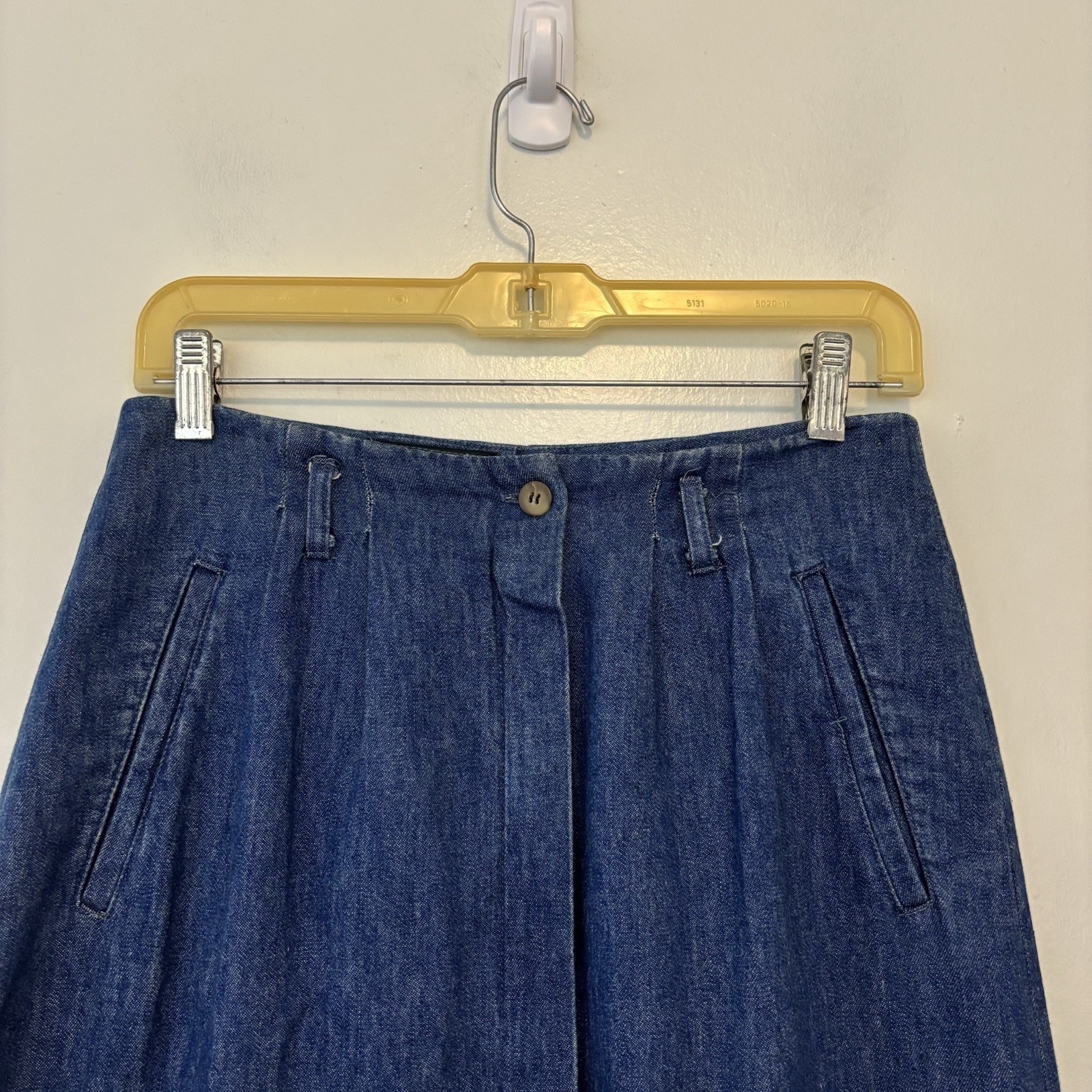 Vintage Bushwacker USA Denim Skirt Size 28 100% Cotton Pockets Maxi Long Modest