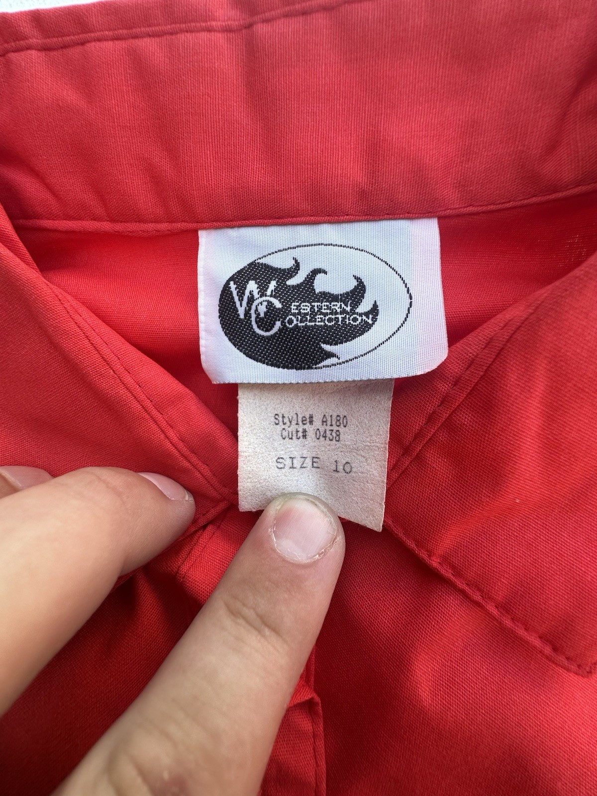 Vintage Red Satin Western Collection Shirt Gold Rope Trim Womens Size 10 NWT