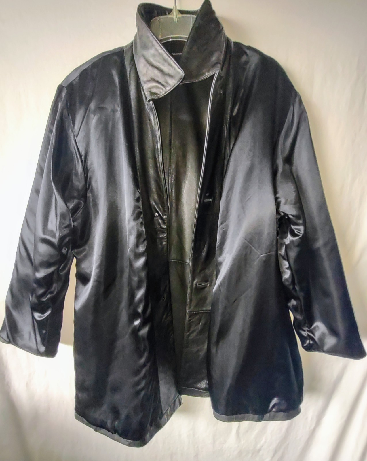 VALERIE STEVENS PETITES Leather Coat Size M NEW ZEALAND LAMBSKIN Vintage Soft