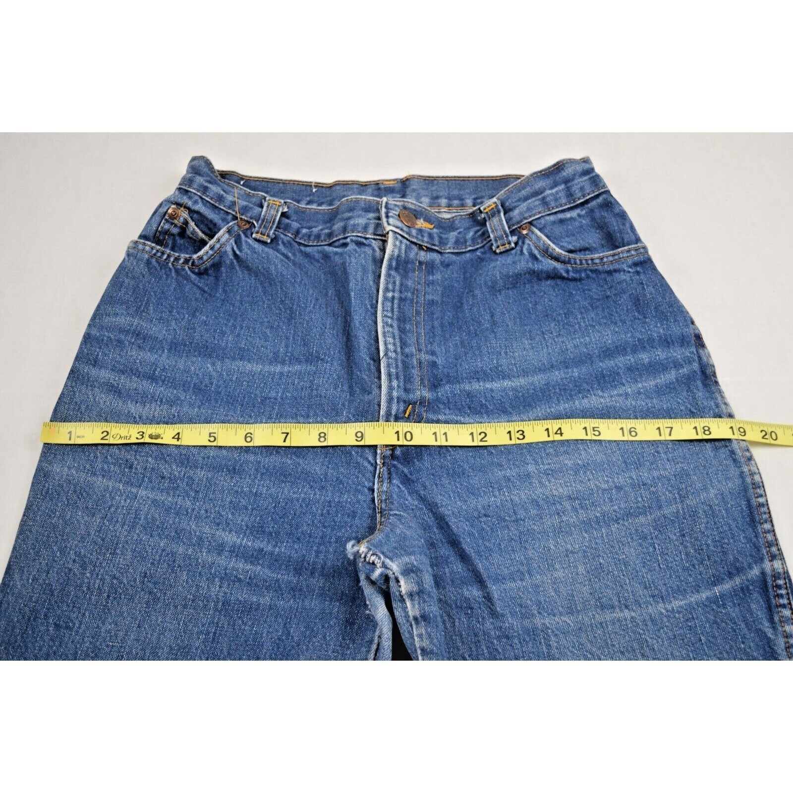 Vintage Chic by HIS Jeans 32 x 28 70s Classic Blue High Waist Boot Cut Made USA