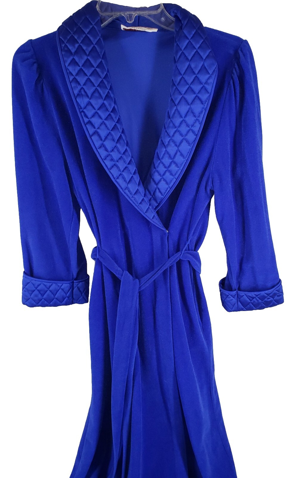 Vanity Fair Royal Blue Velour Hollywood Regency Robe