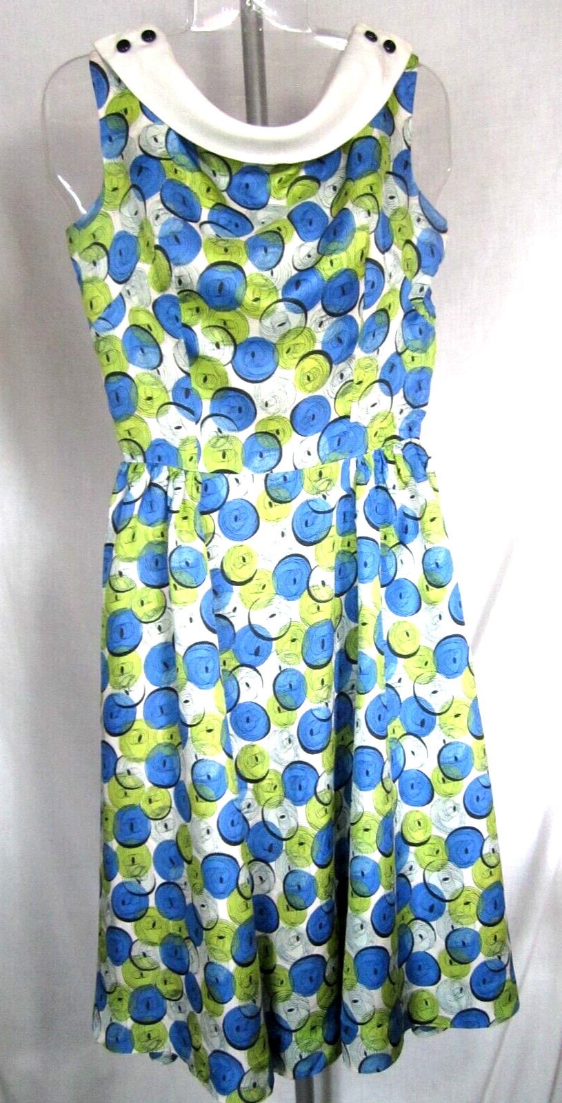 Vintage 40s Dress Costume Junior Fashion by Carole King Swing Skirt Boat Collar