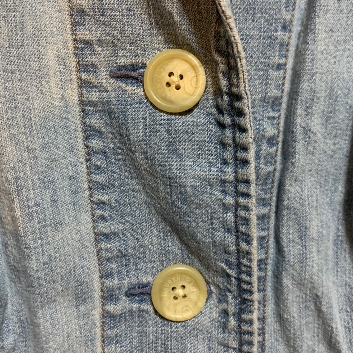 VTG Lauren Jeans Co. Ralph Lauren cotton denim blazer Jacket PM boho cottagecore