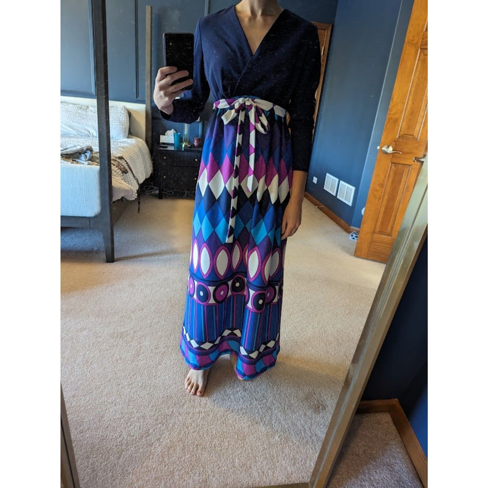 Vintage 1970’s JC Penney Fashions Geometric Dress size 9/10