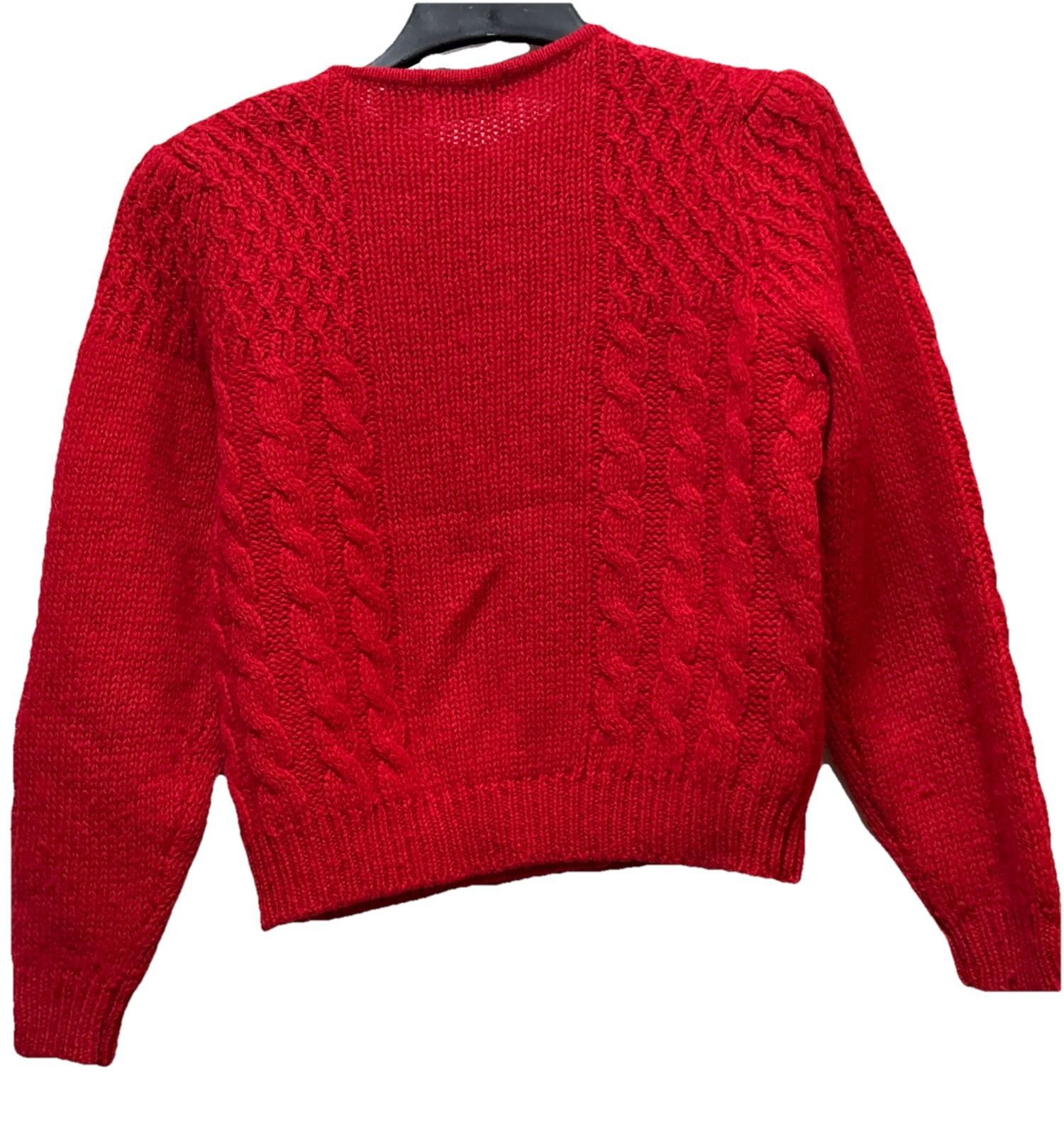 Vtg 60s Robert Scott Ltd Women’s Sz36 Red Shetland Wool Cardigan Sweater M-L