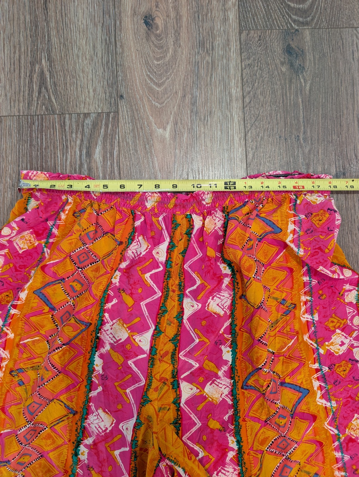 Vintage Gene Ewing BIS Silk Wide Leg Culottes L/XL Boho Maximalist Art 1980s