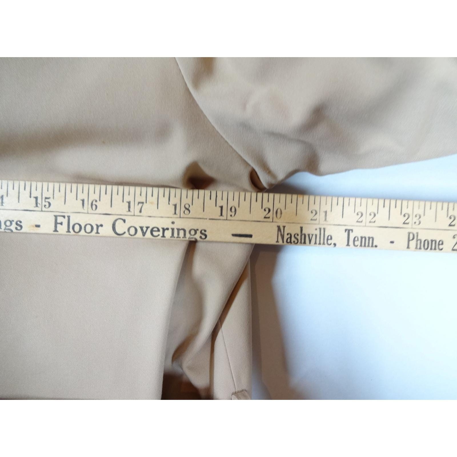VTG Etienne Aigner Crop Trench Coat L Tan Burgundy Hood Belted Jacket and Gloves