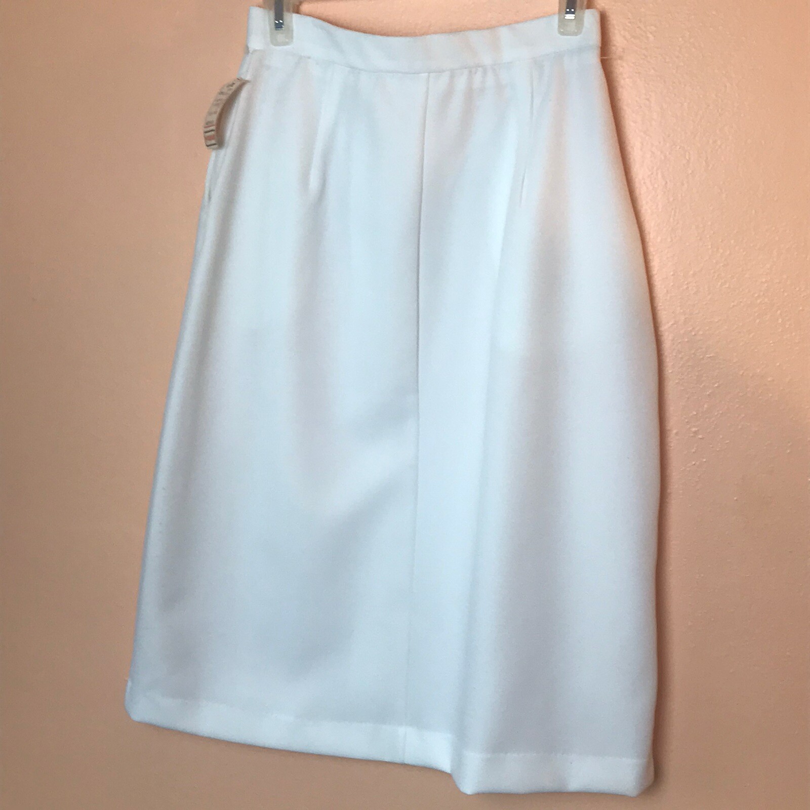 McGregor Action Waist White Nursing Skirt Vintage NWT Made In USA Size 12