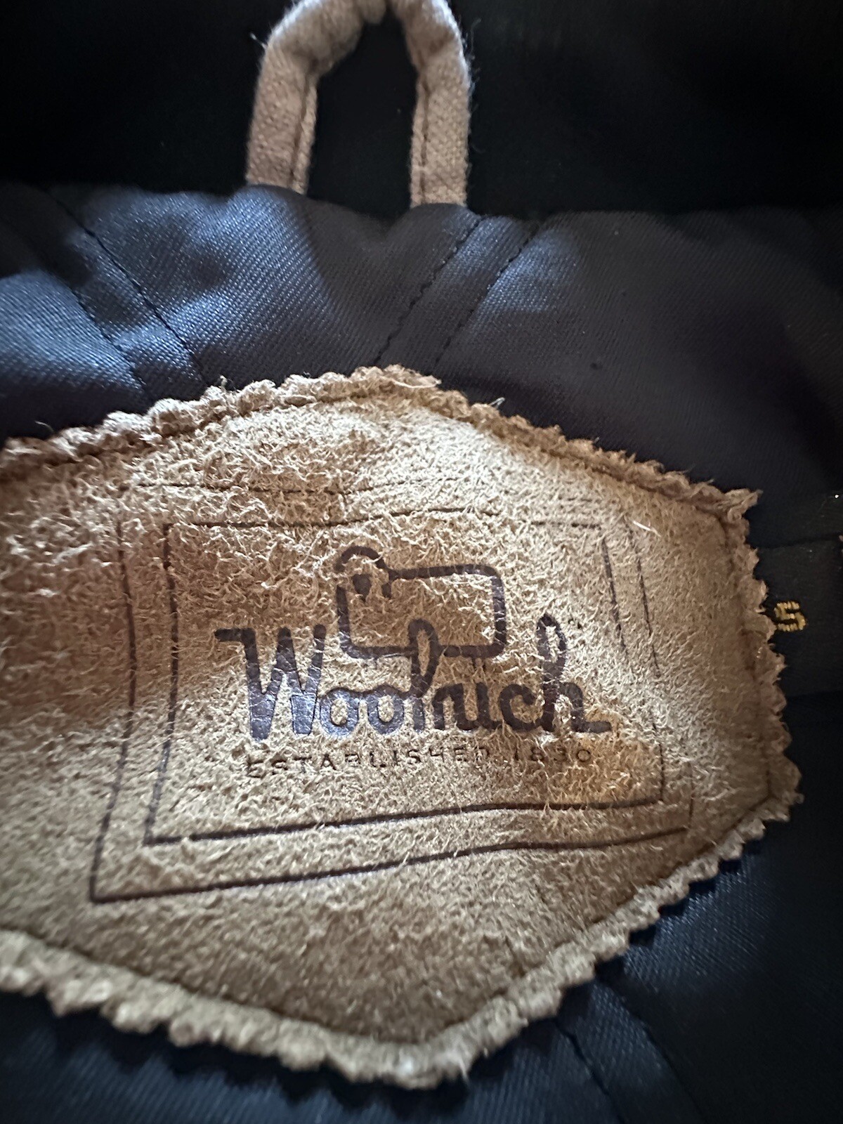 Woolrich Plaid Wool Coat, Leather Trim Size S Large Pockets, USA Vintage Women’s