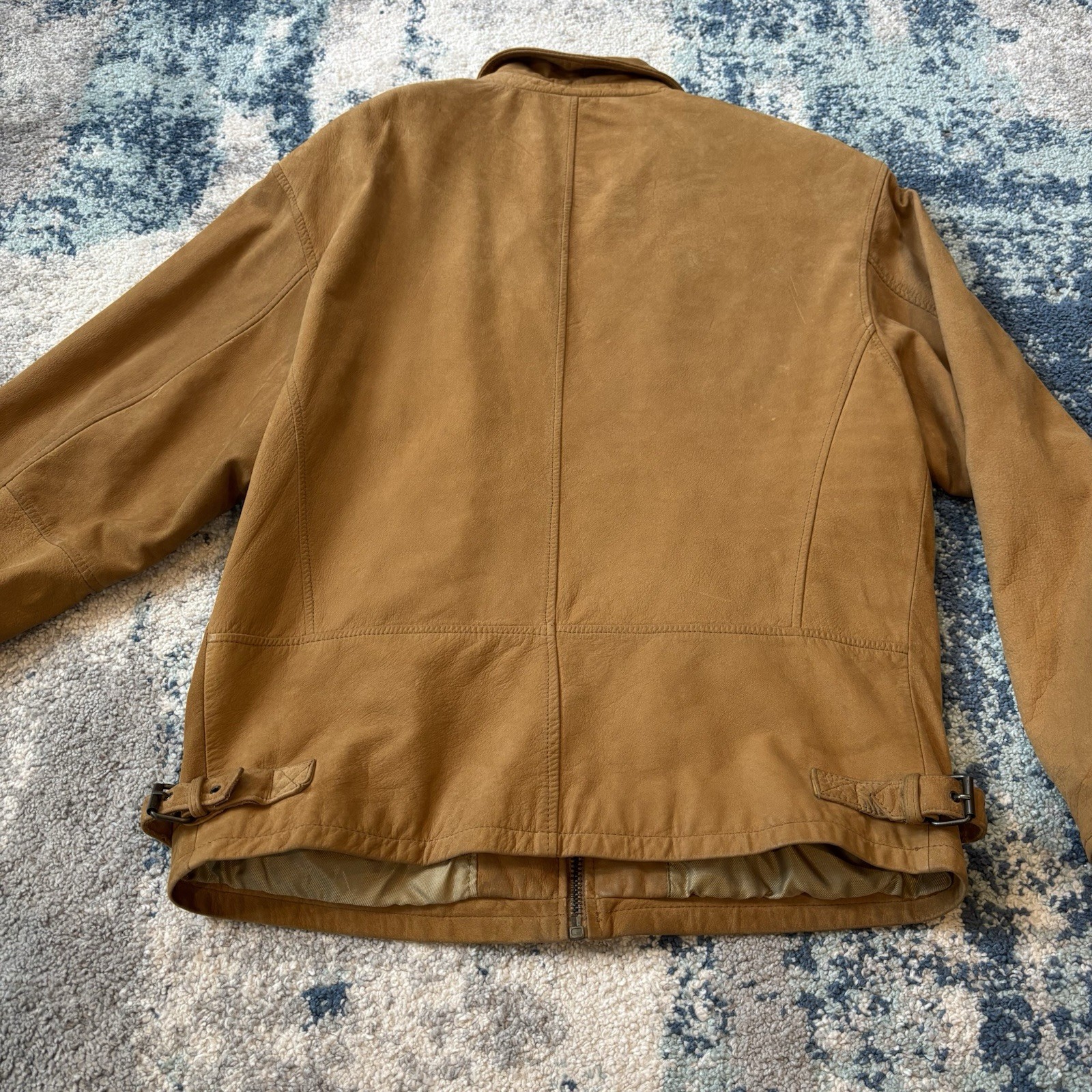Lloyd Elliot’s Country Club Women’s S Tan Leather Jacket Full Zip Pockets