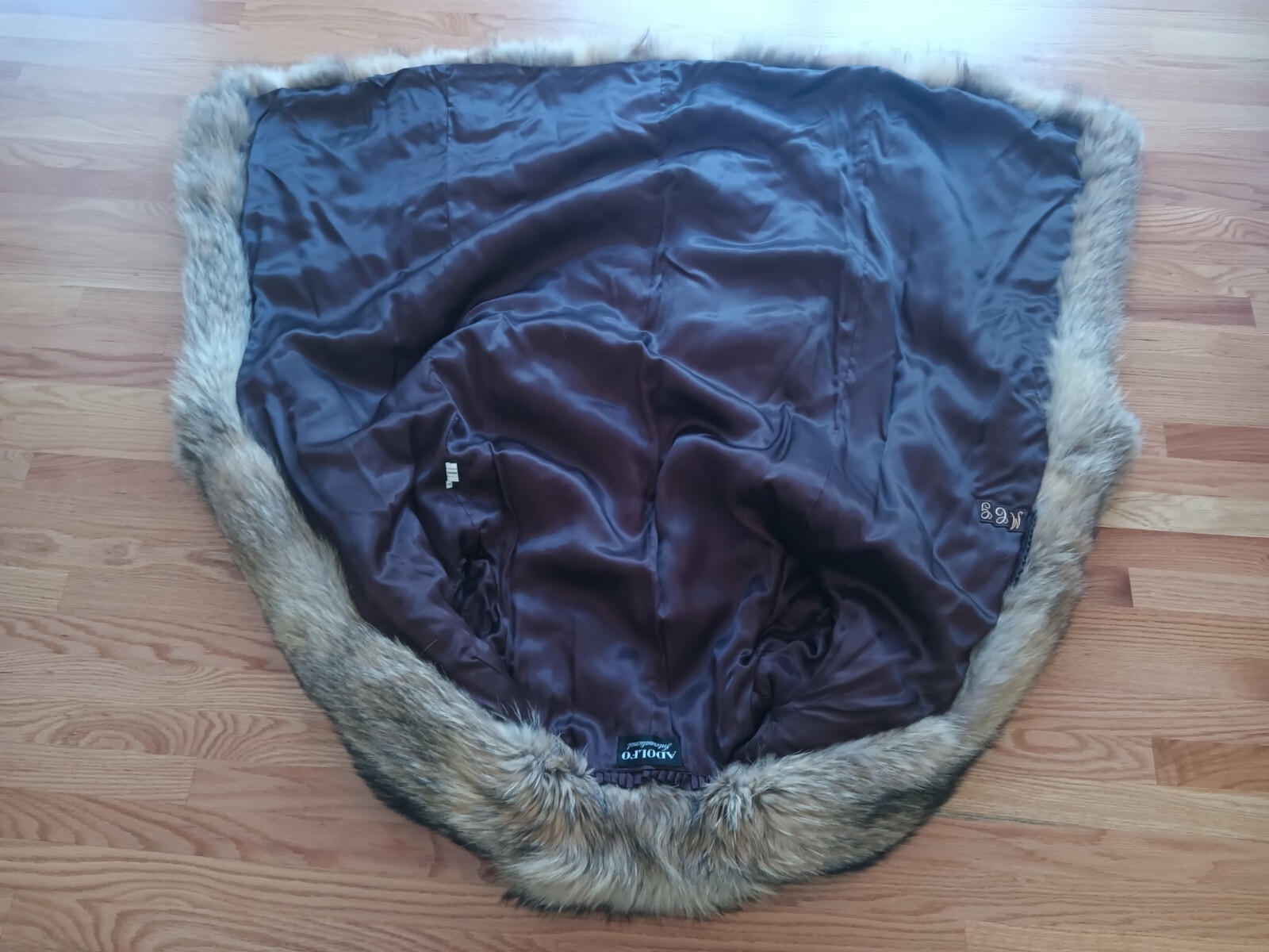 ADOLFO Bold Beauty Collared Feathered Finnish Raccoon Fur Coat Full Length Plus