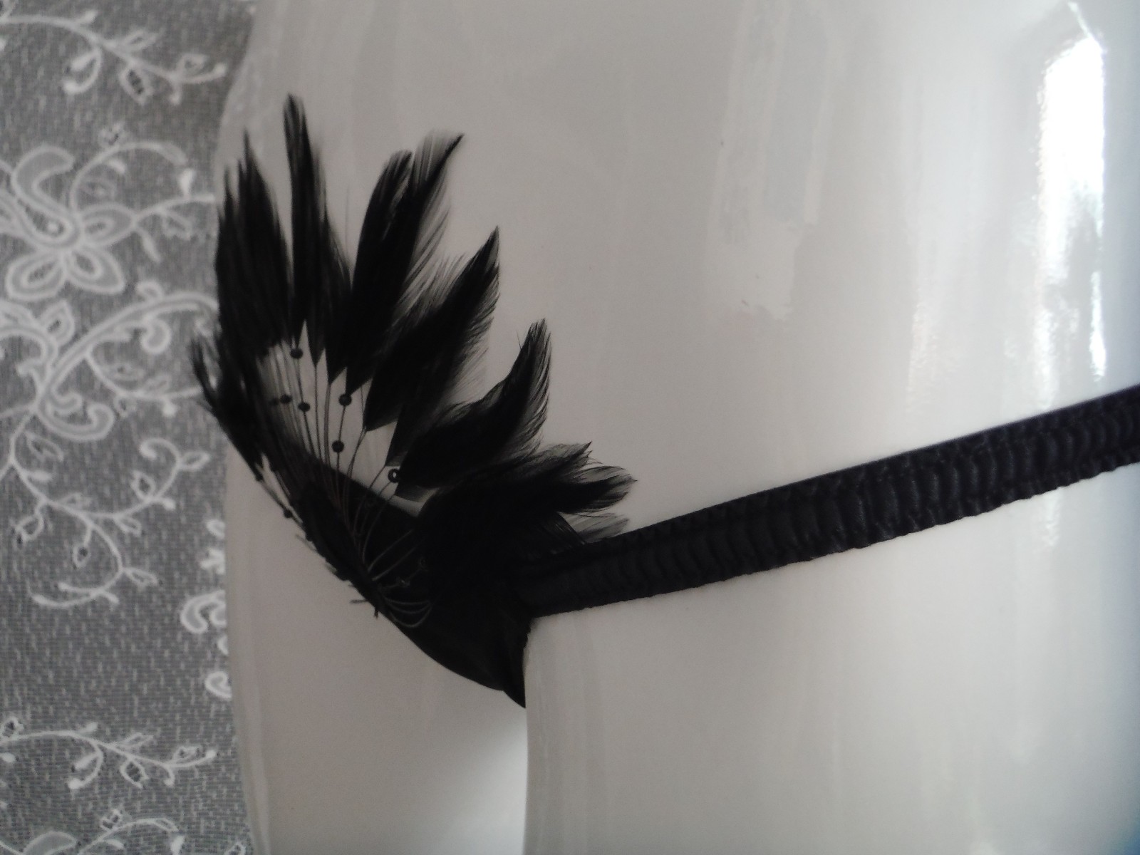 DARLING BODY FASHIONS Super Rare/Amazing VTG 70s Lingerie/Costume Set Feathers S