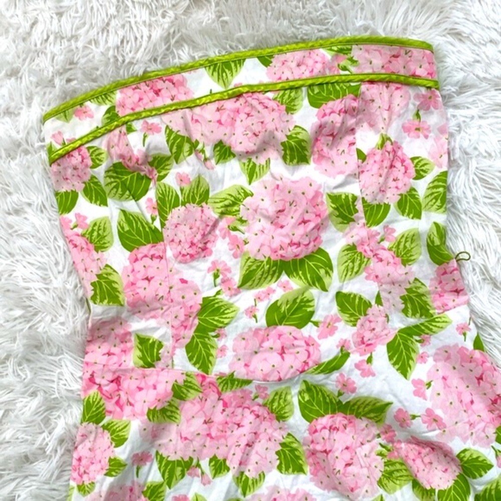 Ruby Rox vintage 90’s pink and green floral strapless dress