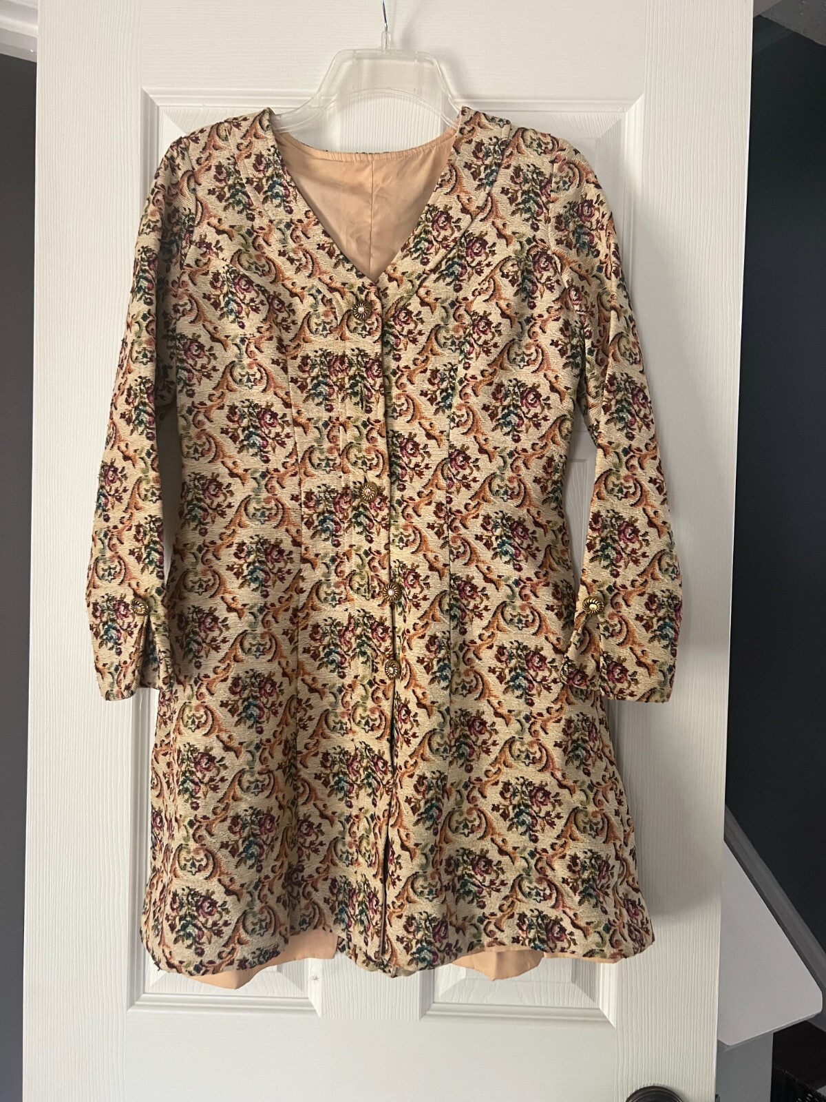 Vintage 1960s Betty Lane Original Tapestry Dress | ILGWU Union Made | Size L