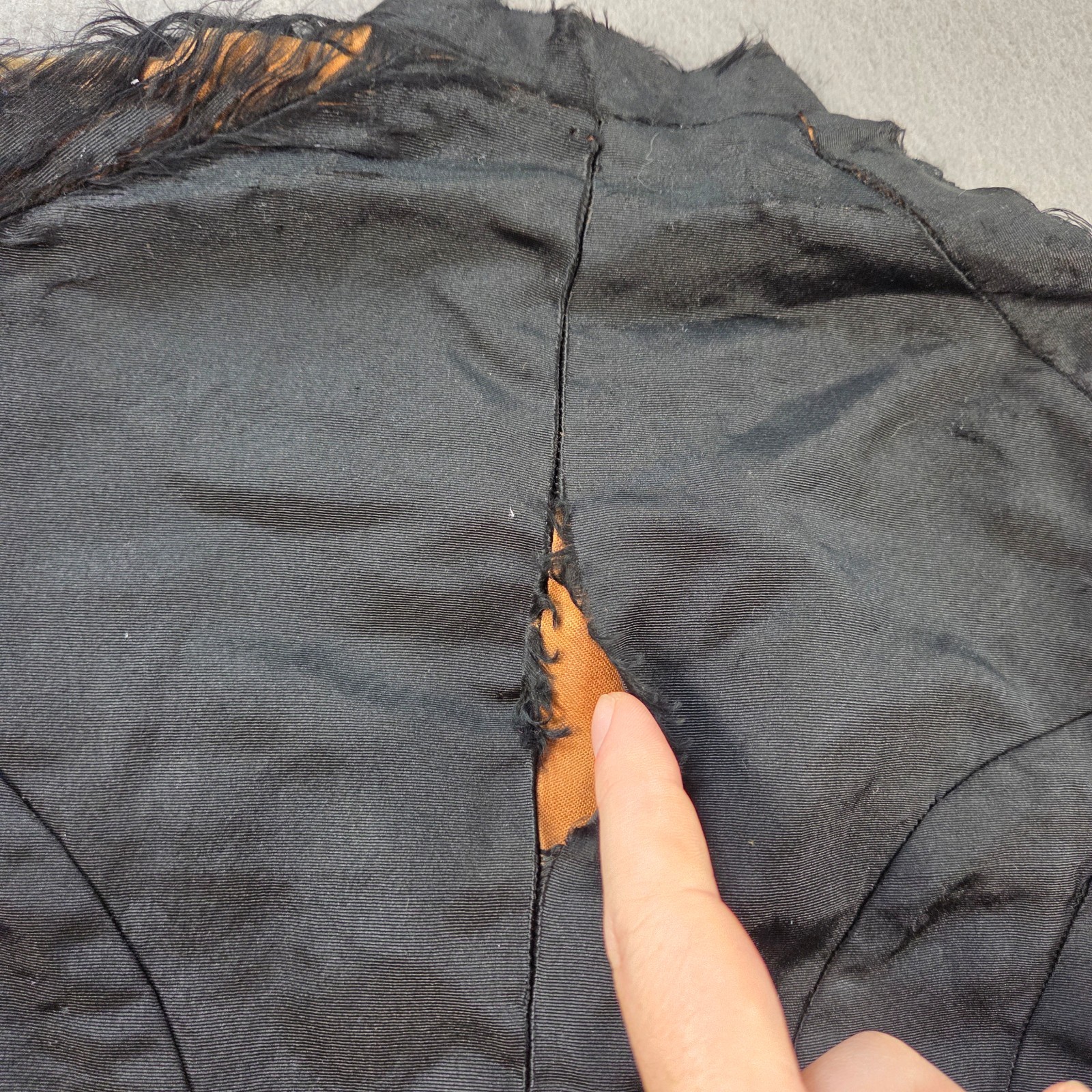 Vintage Antique Jacket Womens Black Silk Bodice Floral Beaded Victorian 1900s