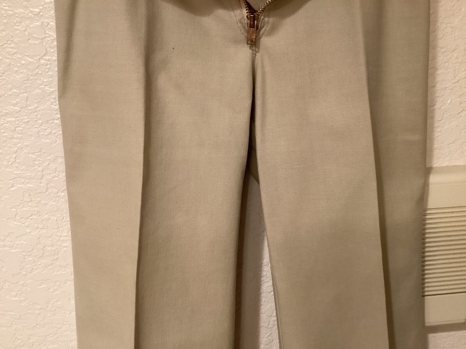 Vtg 70’s Rag City Blues L. A. Bells Tan Jeans Zipper Front Belt 28”Wx32”L Size 8