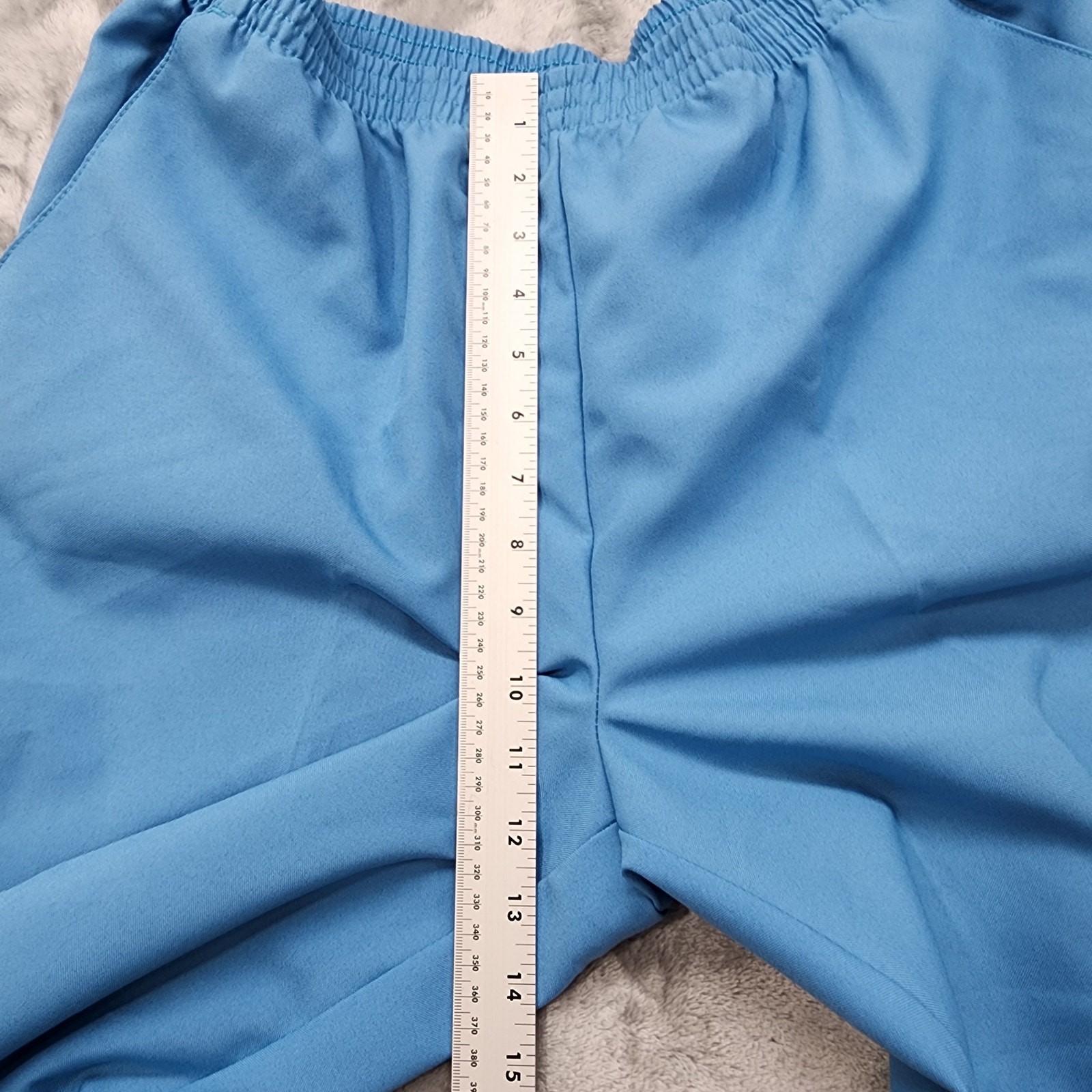 Vintage Sara Morgan Pants Womens 14P PETITE Blue Pull On Casual Comfort Pockets