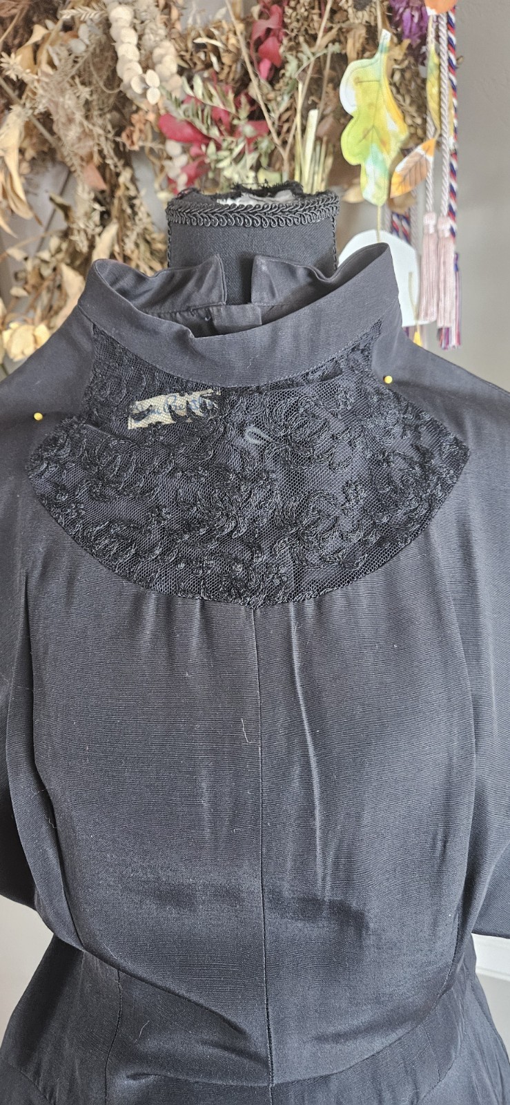 Vintage Mid Century Black June Bently Circle Dress