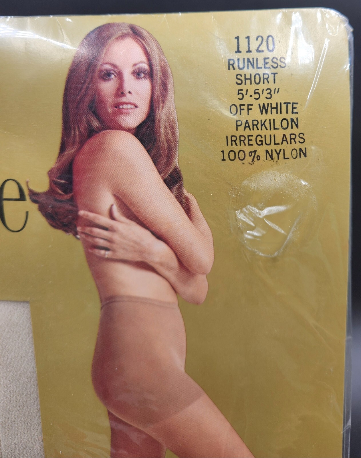 4 Vintage Parkilon Park Avenue panti-hose SHORT Black Off White Green Beige