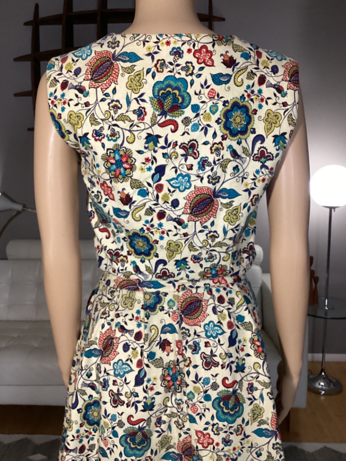 Vintage 60’s 70’s Garland Cotton Floral Bird Print Skirt & Top Set Boho Hippie