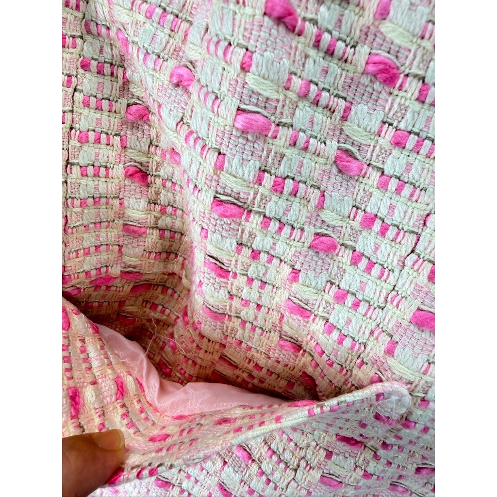 Vintage J.G. Hook Pink Bouclé Tweed Skirt Suit 2 Pc Women’s 16W