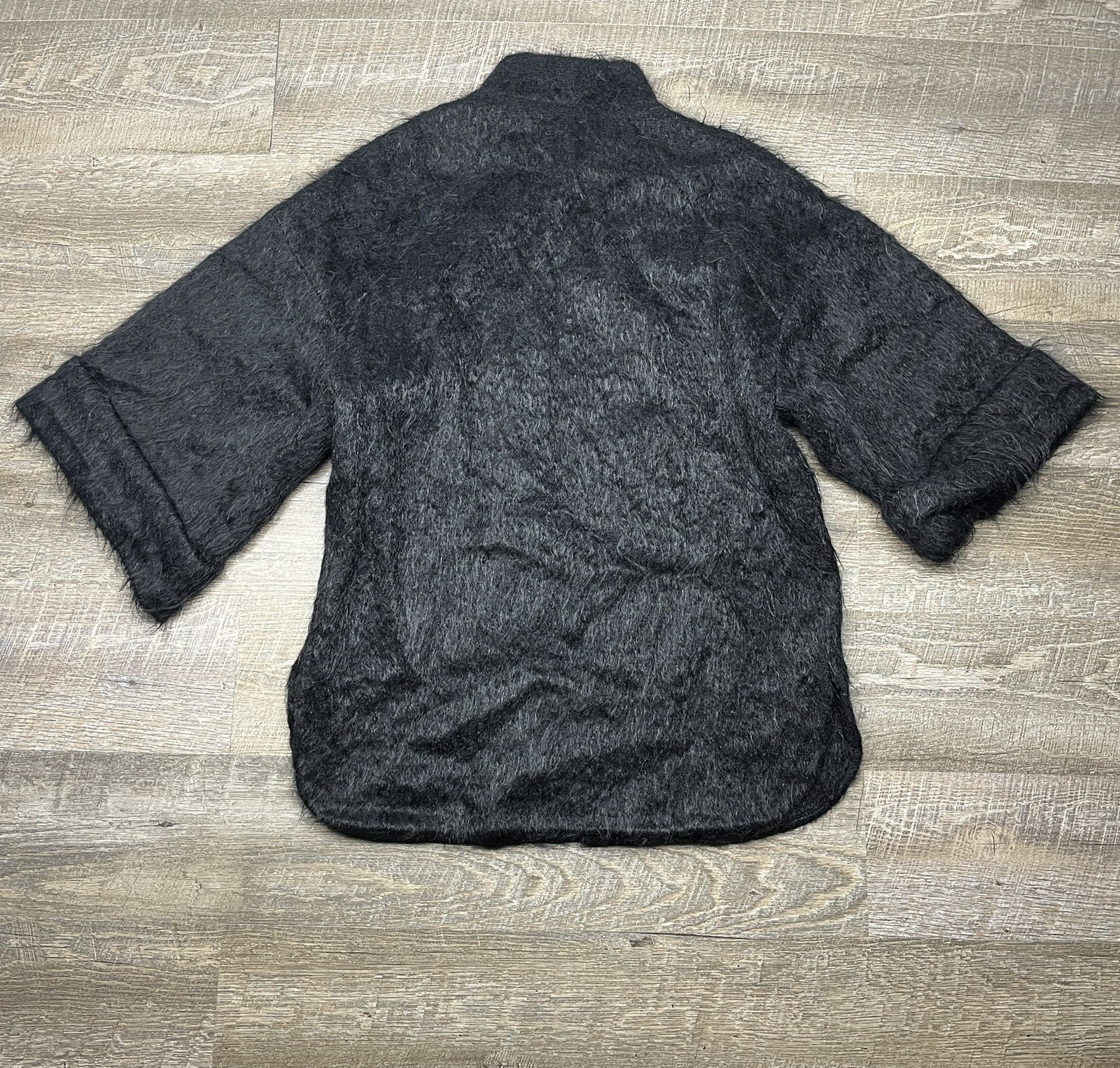 Vintage 60s Andrew Stewart Scottish Mohair Wool Swing Jacket Black size Medium