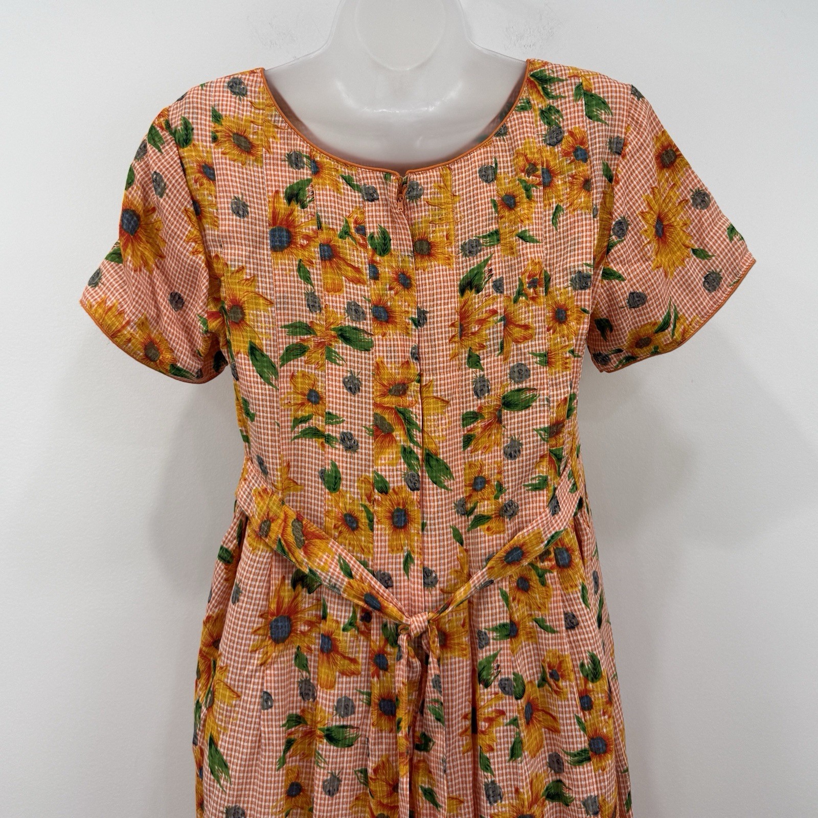 VTG Sarah Elizabeth Dress Women’s 4 Sunflower Cottagecore Prairie Peasant Midi