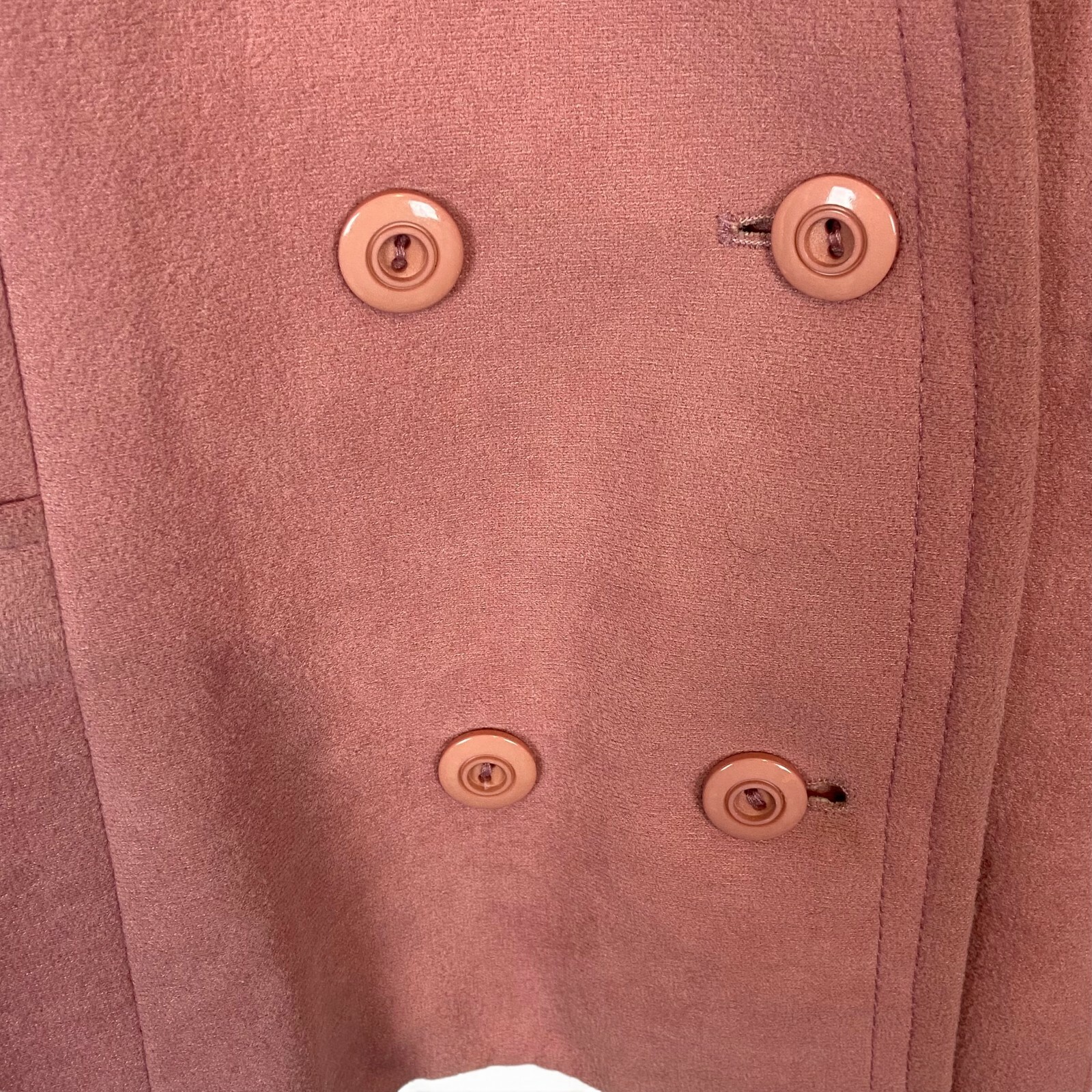 Tabe 60s Blazer Jacket Women Sz M L Secretary Chic Vintage Adaptation Dusty Pink