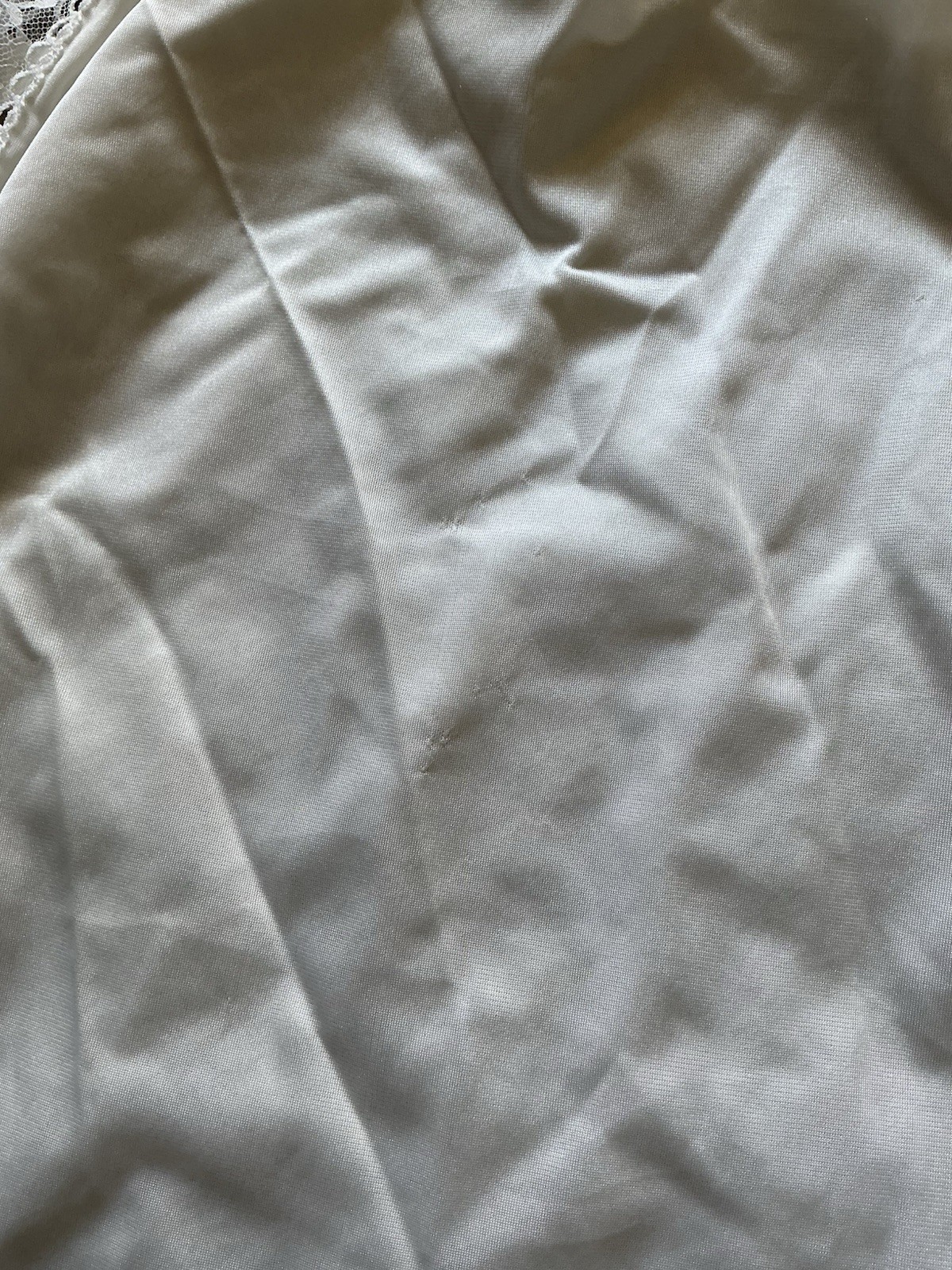 Vintage Mardor White Sz Medium 6 Nylon Tricot Lace Trim Slip GUC