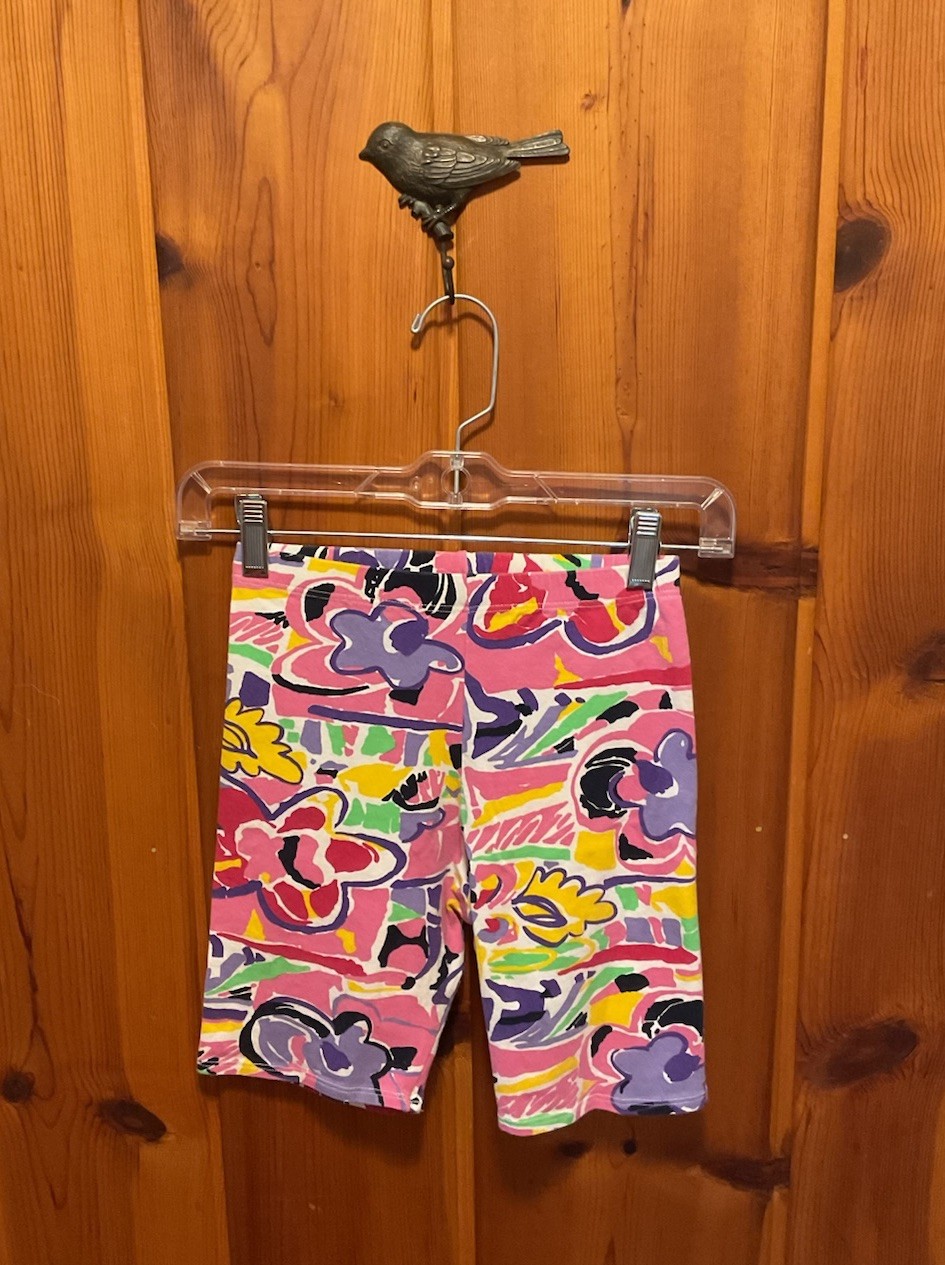 VTG 80’s/90’s Women’s LA Movers Colorful Abstract Floral Biker Shorts M