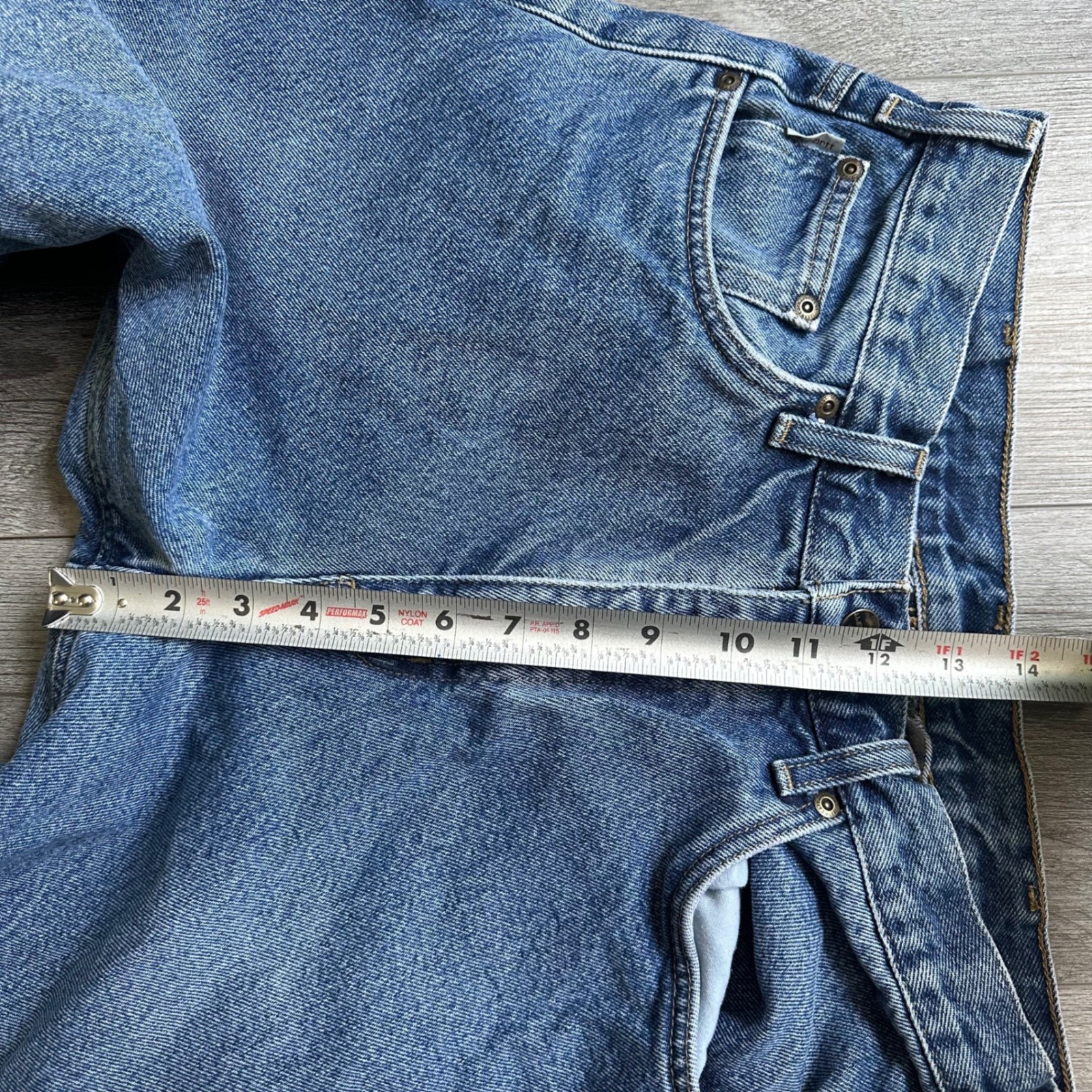 VTG Y2K Flannel lined Carhartt Relaxed Fit Blue Jeans 33×32 Work Wear denim