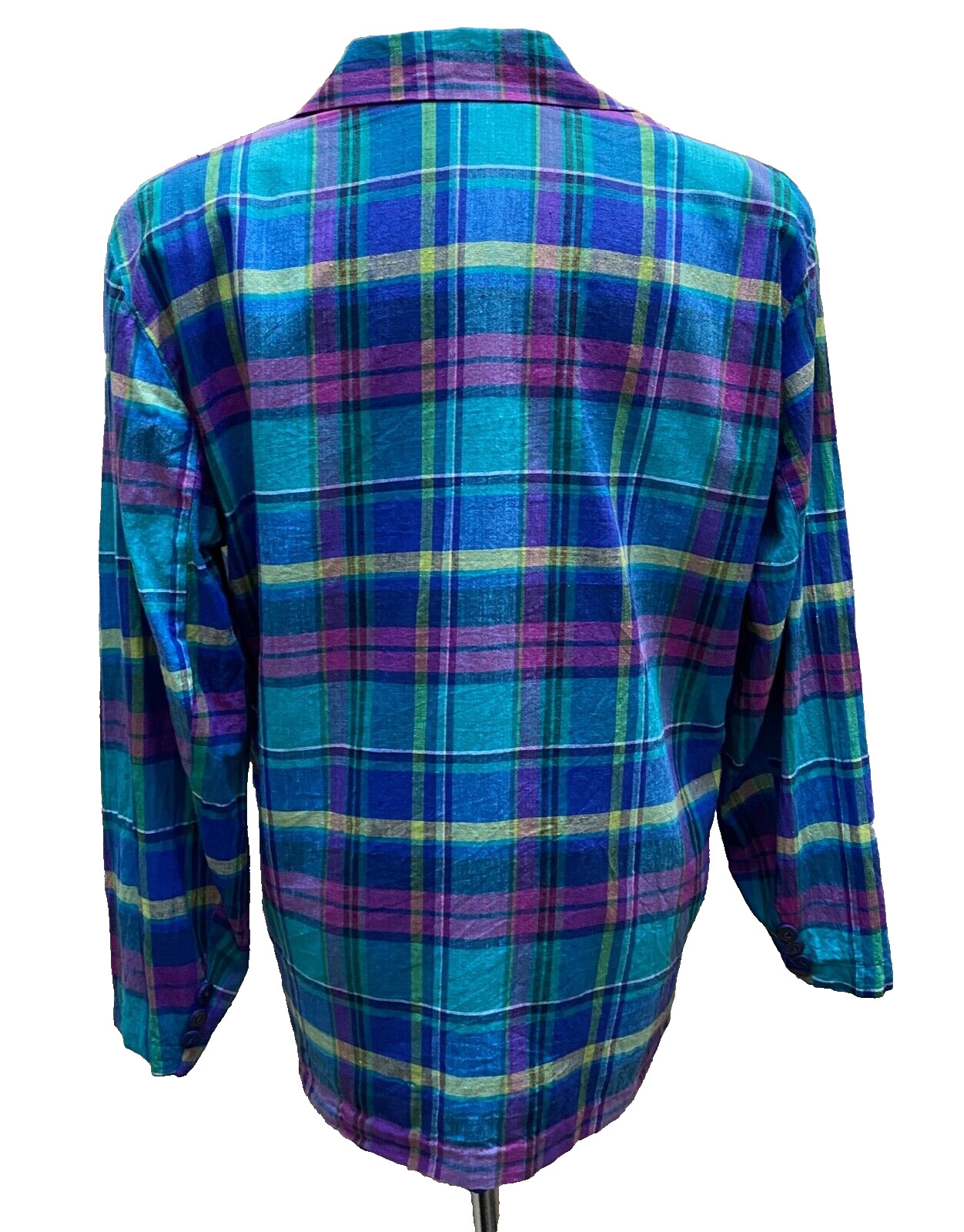 Vtg Plaid Jacket Blazer Chest 40in. Preppy Madres Sporty Academia OBR Summer d