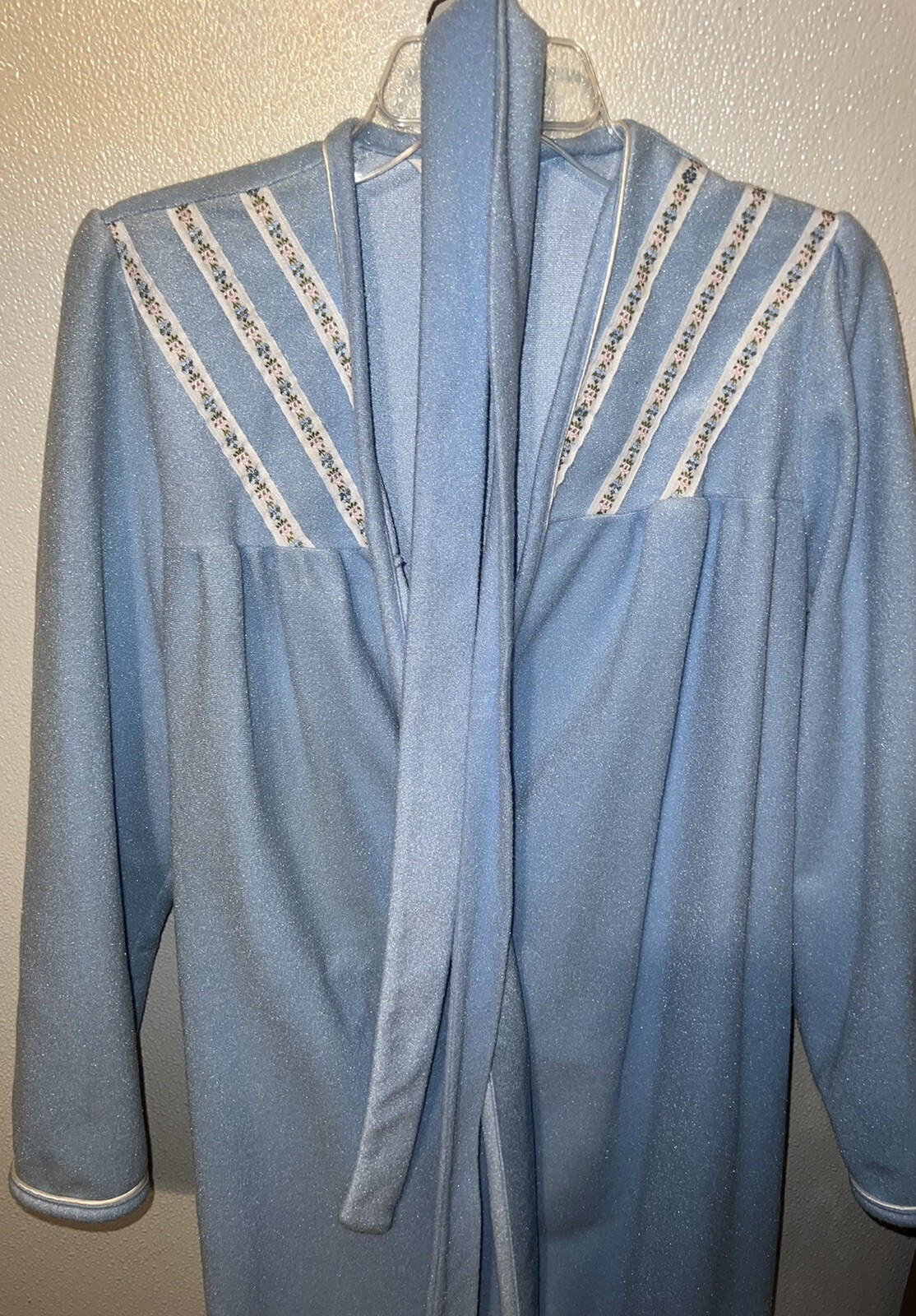 Carriage Court Vintage Womens Nightgown Robe Sears Size 8/10 Blue