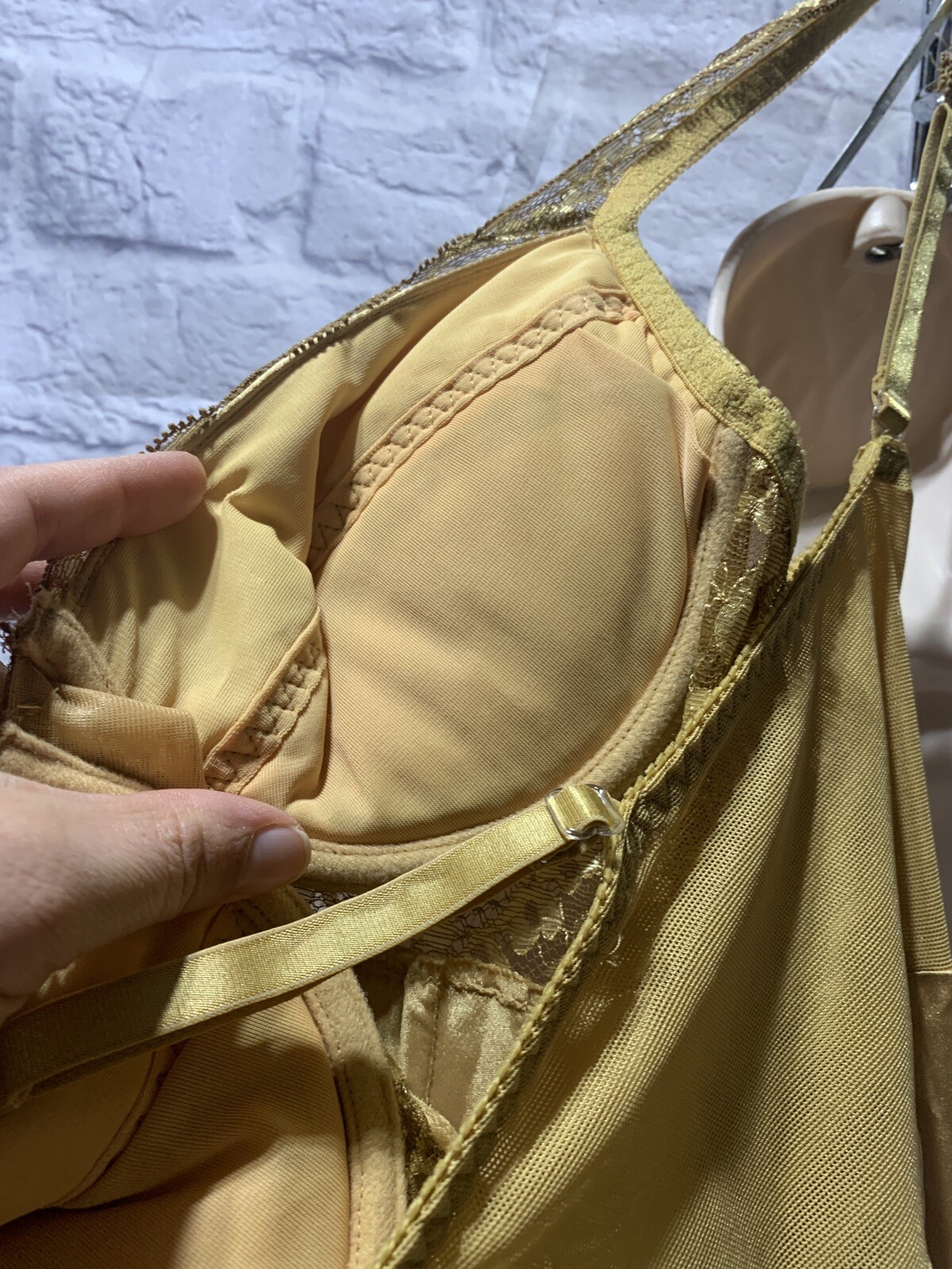 Vintage Victoria’s Secret gold Medium lingerie dress #68