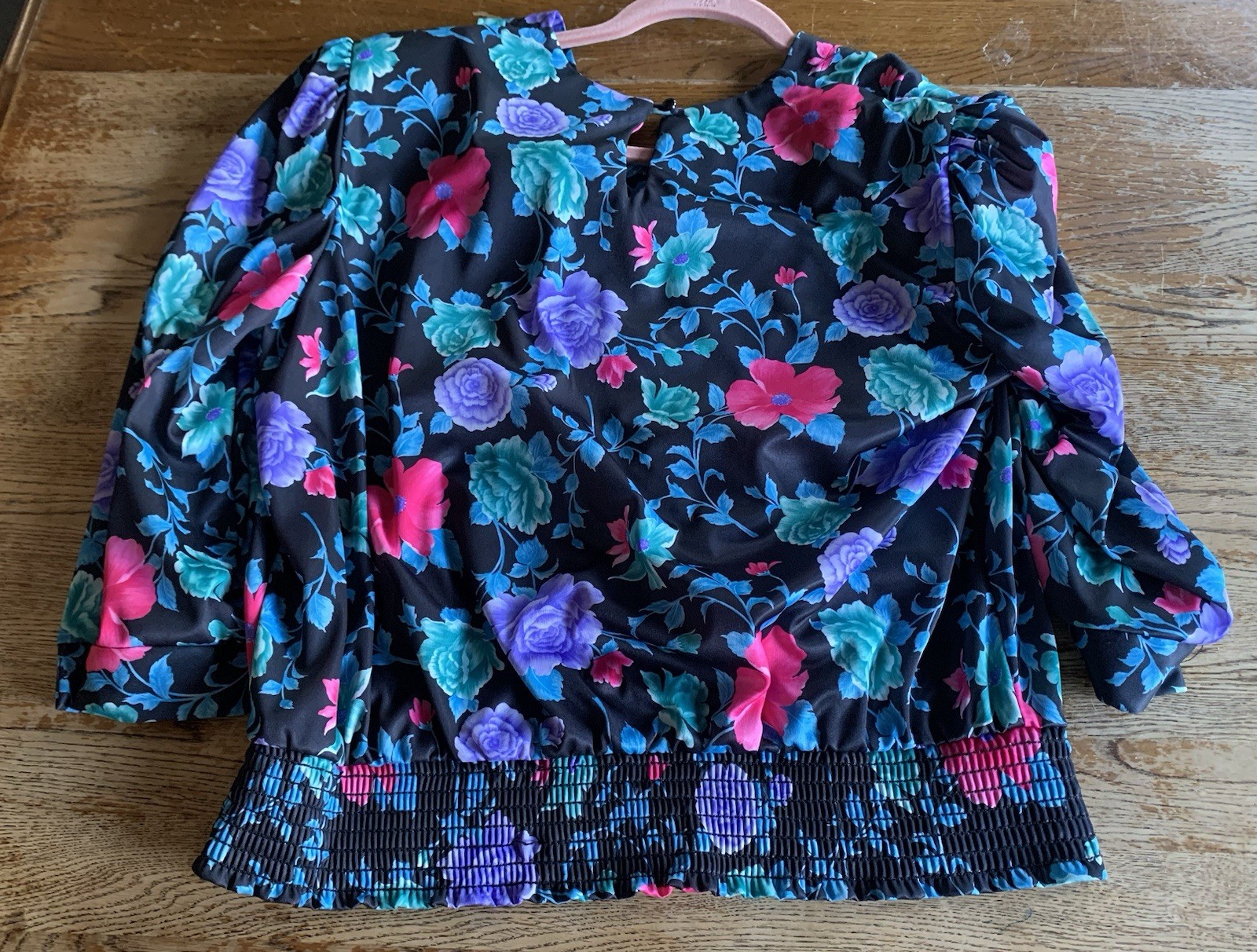 Vintage Grand Avenue Plus Floral Blouse Skirt Set 20/22 W Petite Lace Shoulders
