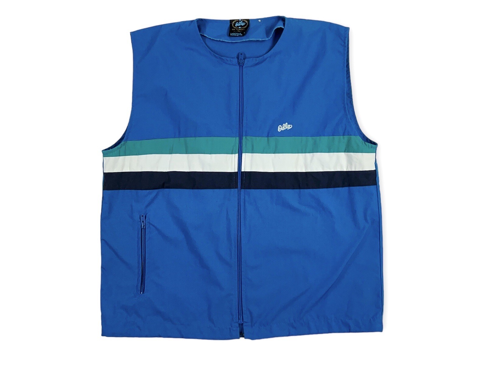 Vintage Odlo Vest Ladies L Blue Striped