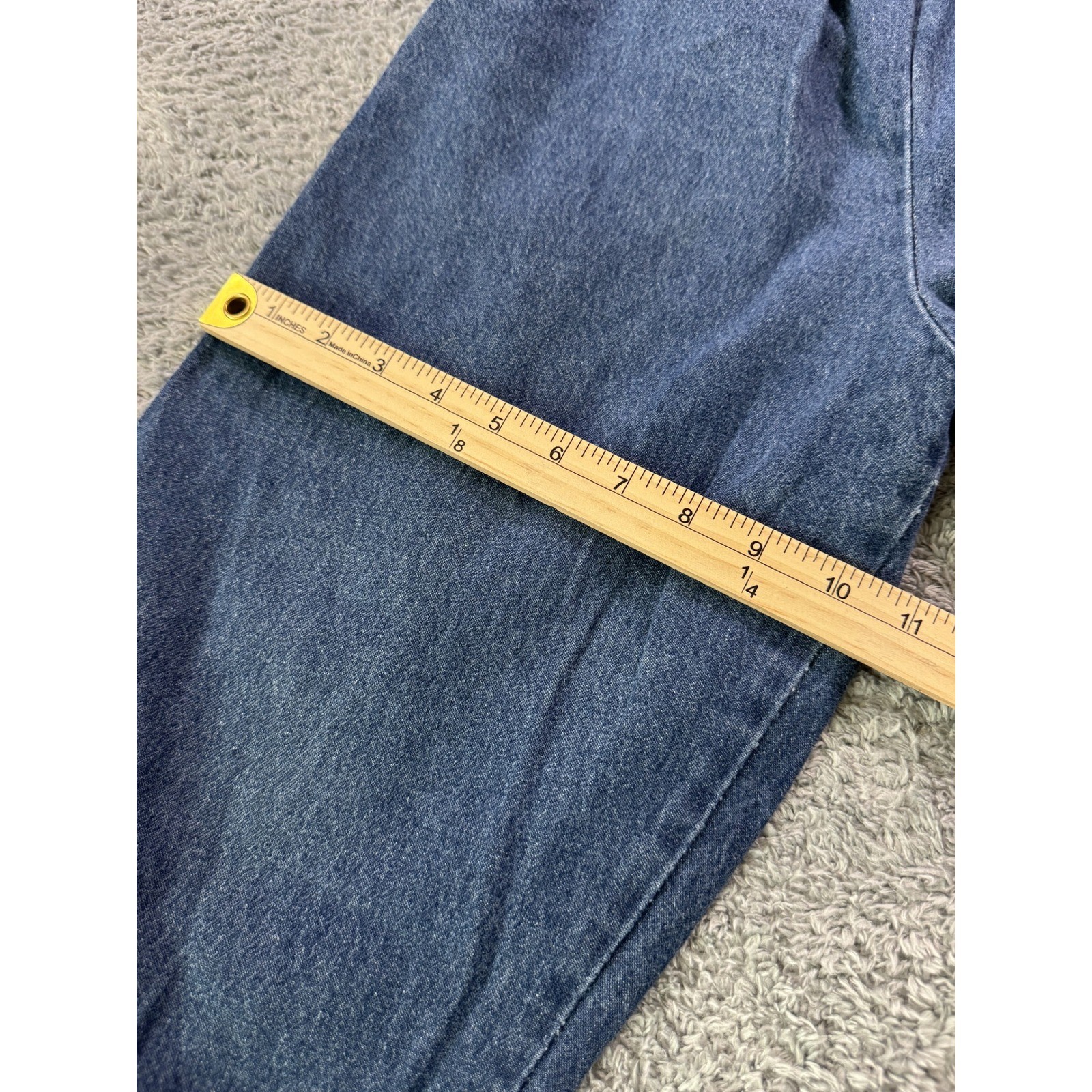 Vintage RN 58287 High Waisted Mom Jeans 12 Petite Blue Elastic Waist Cotton