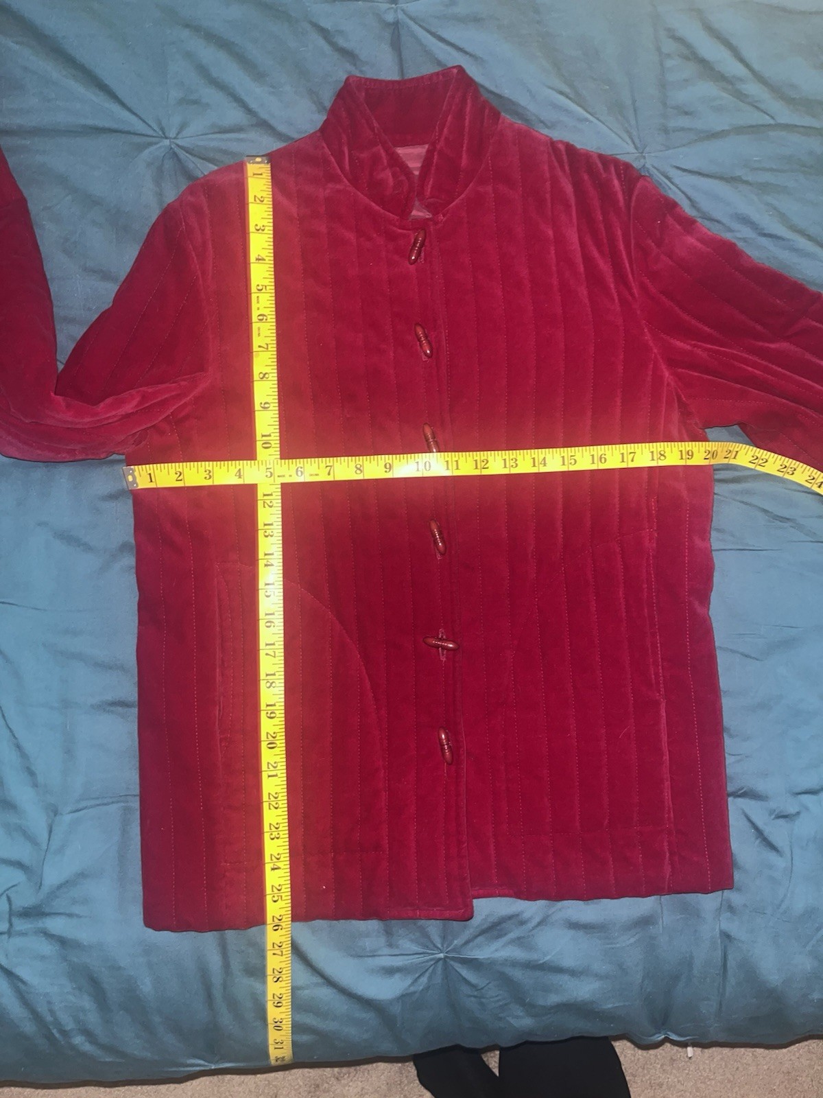 Vintage 70s Jacket Velveteen Channel Quilted Sears Fashion Place Size 10