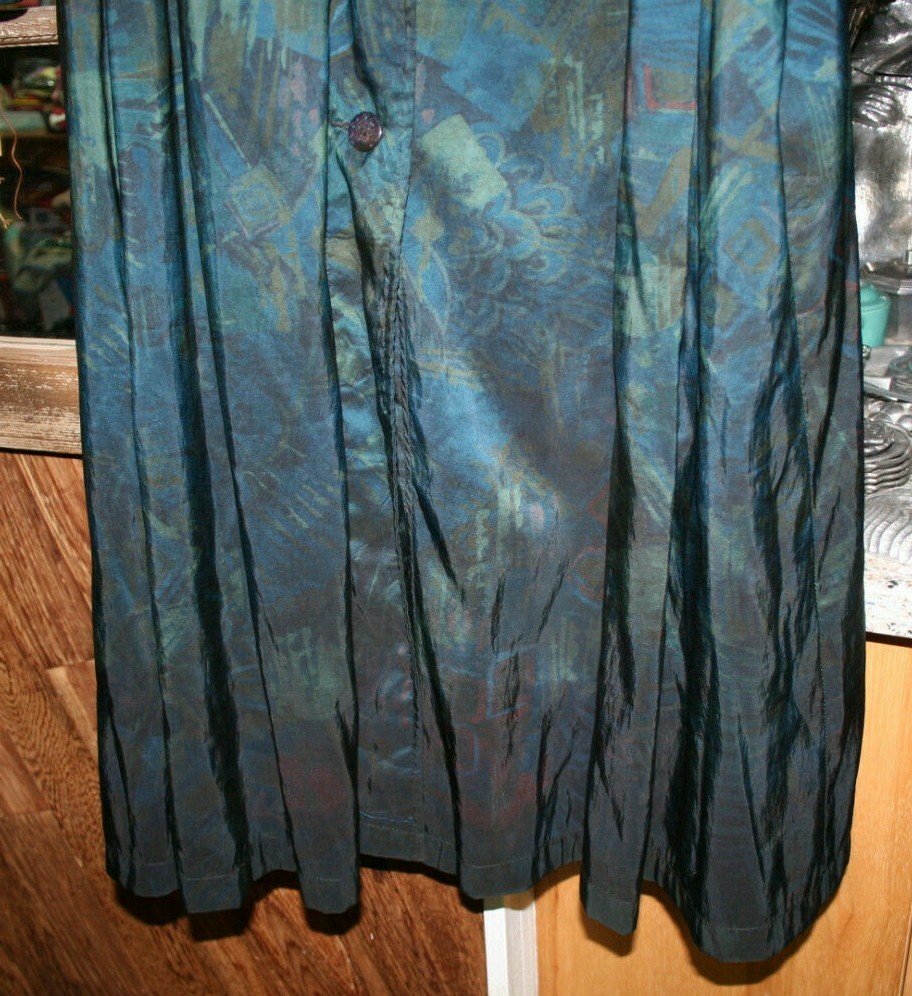 VINTAGE KRISTEN BLAKE VINTAGE 1970’S COAT ZIP OUT LINING BLUES/GREENS SIZE 8