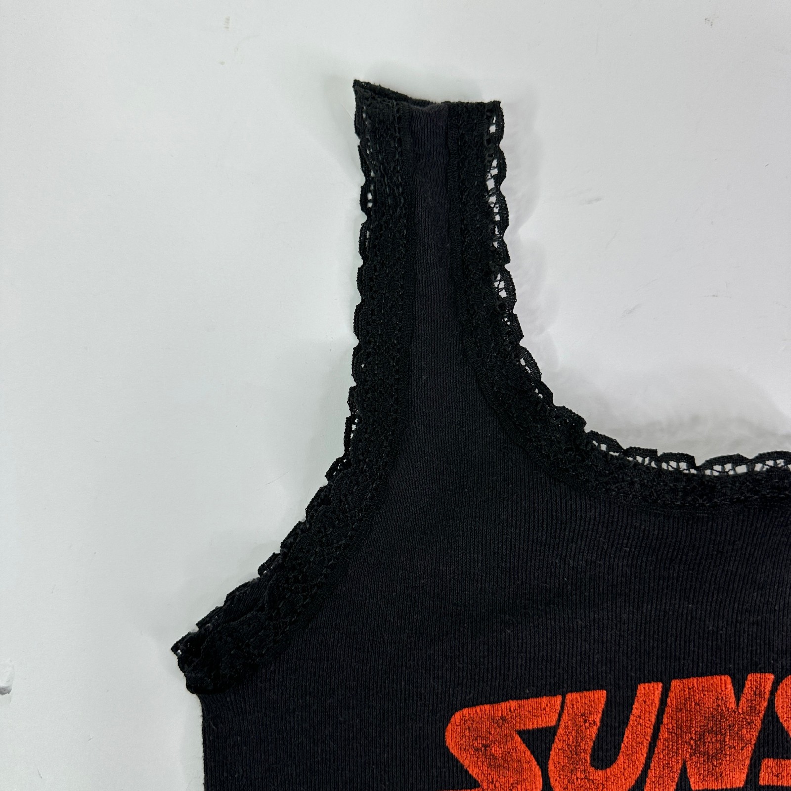 Vintage 3D Emblem American Biker Lace Tank Top Womens Medium I Follow Nobody 80s