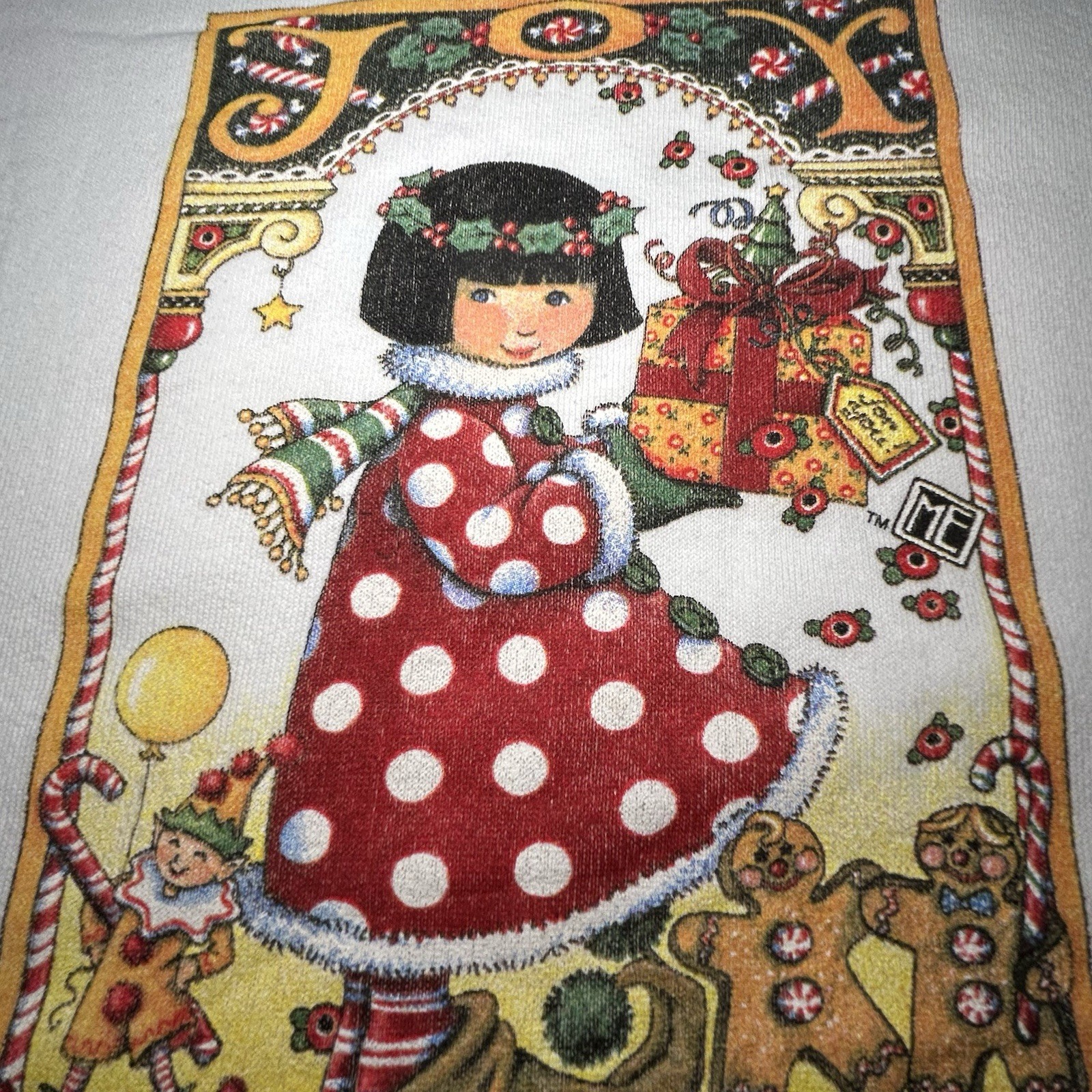 Vintage RARE NWT Mary Engelbreit Christmas Sweatshirt Sz Large See Description