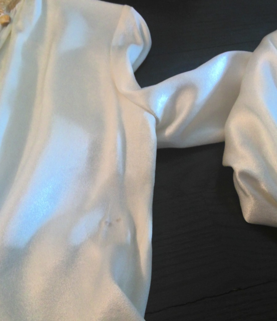 Vintage 1960’s Paraphernalia Cream/Gold Blouse Designed by Michael Mott Size 7