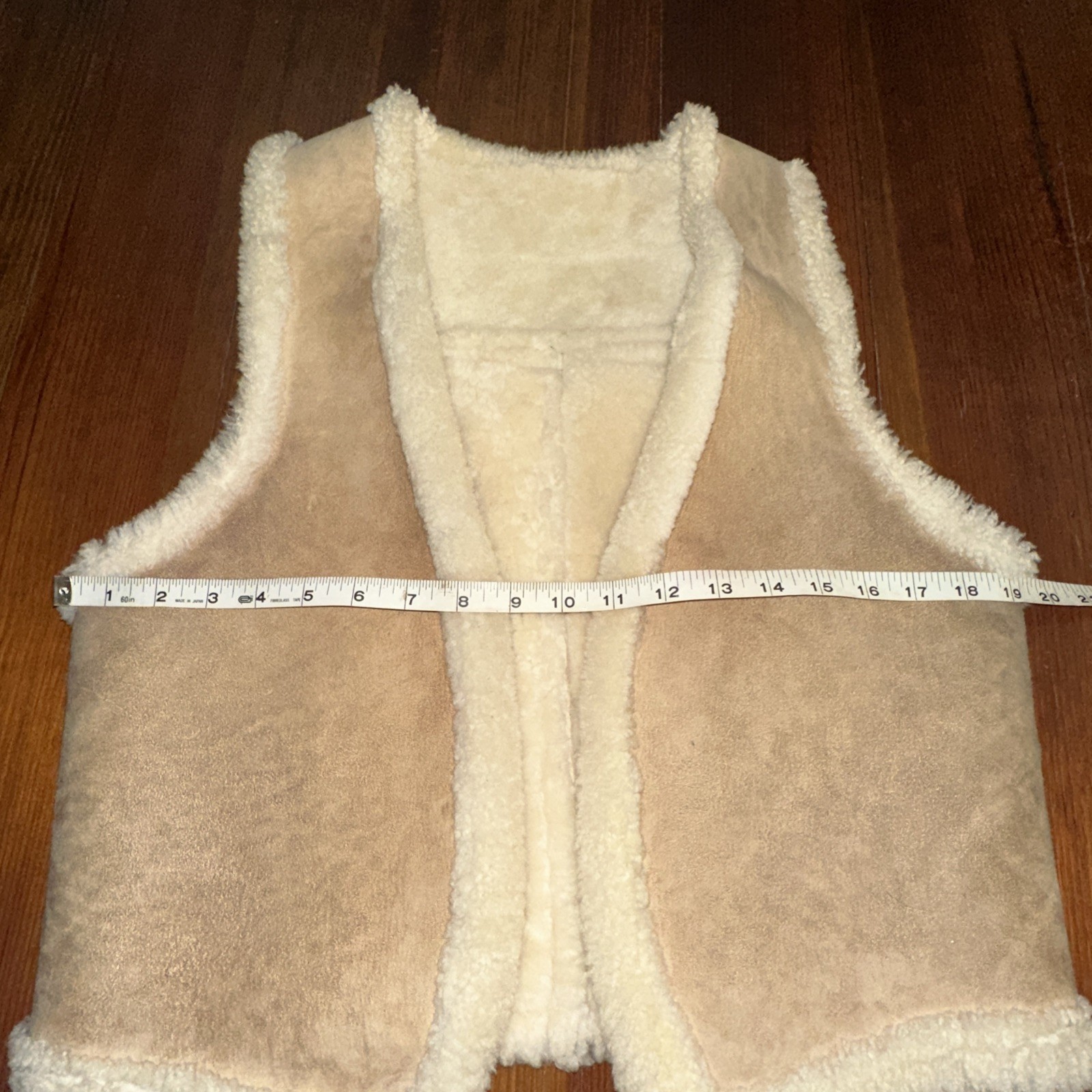 Vintage Sheepskin Women’s Vest Open Size Medium Reversible