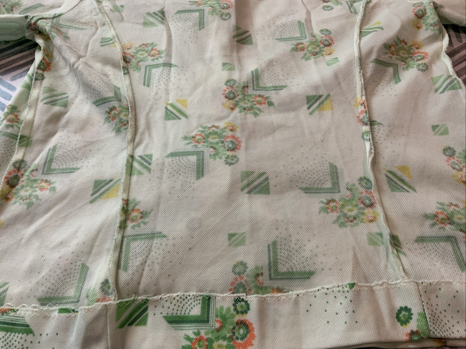 Vintage 50s Style Women’s Collar Button Up Shirt Homemade Light Green Sz 12