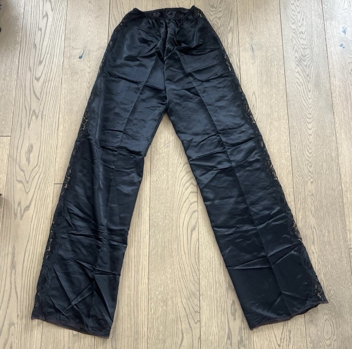 Fernando Sanchez Vintage Black Lace Up Whimsy Goth Pants Made in USA Petite S/M
