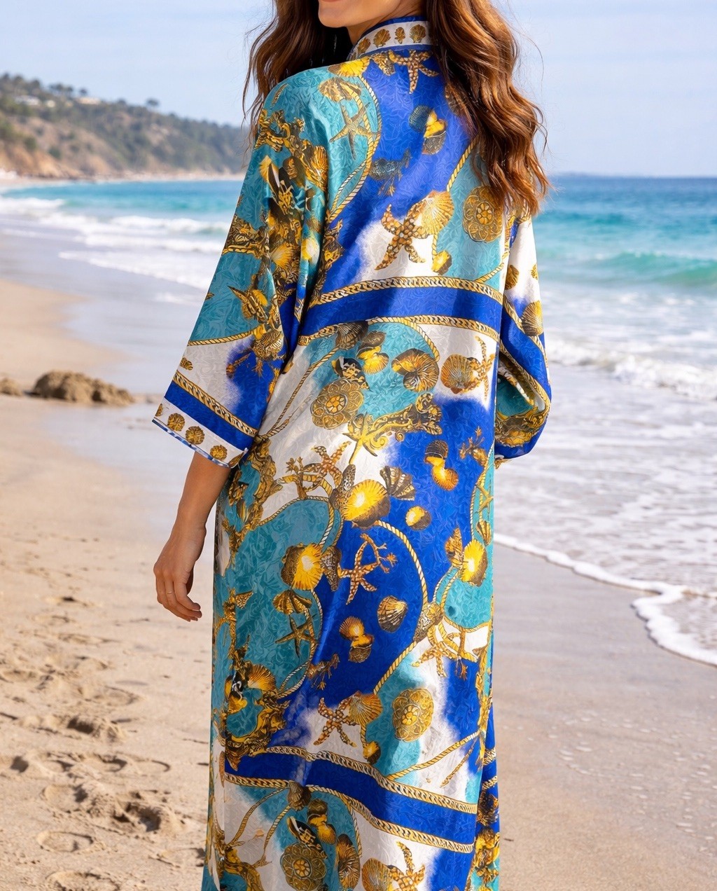 Vintage ‘Santé Classics’ 1980s kaftan lounge dress one size fits most Costal