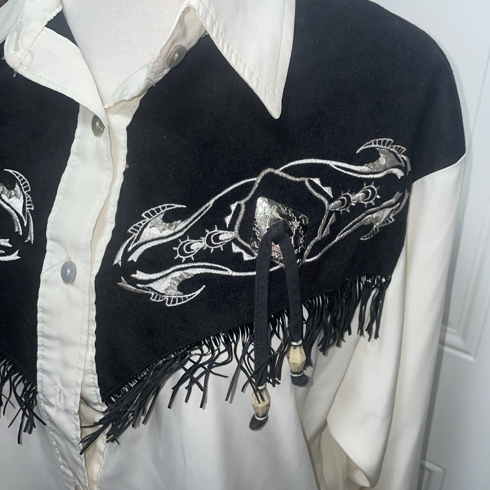 VINTAGE 1849 AUTHENTIC RANCHWEAR USA LADYS MED BUTTON UP BLOUSE 1980’s